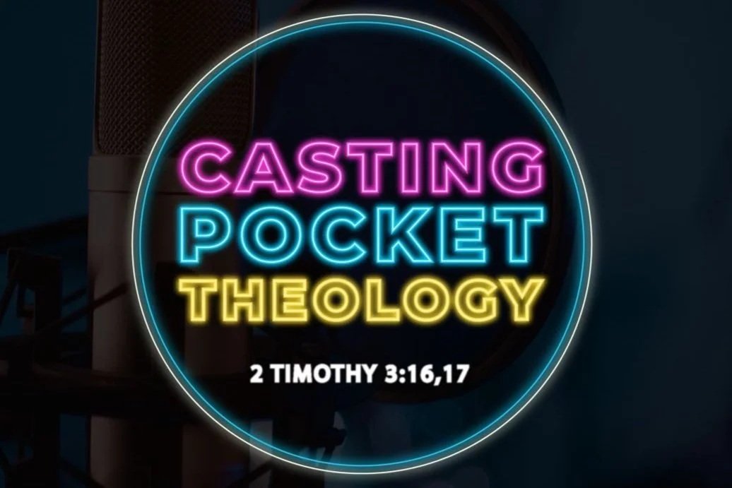 Casting Pocket Theology podcast logo, watch on YouTube