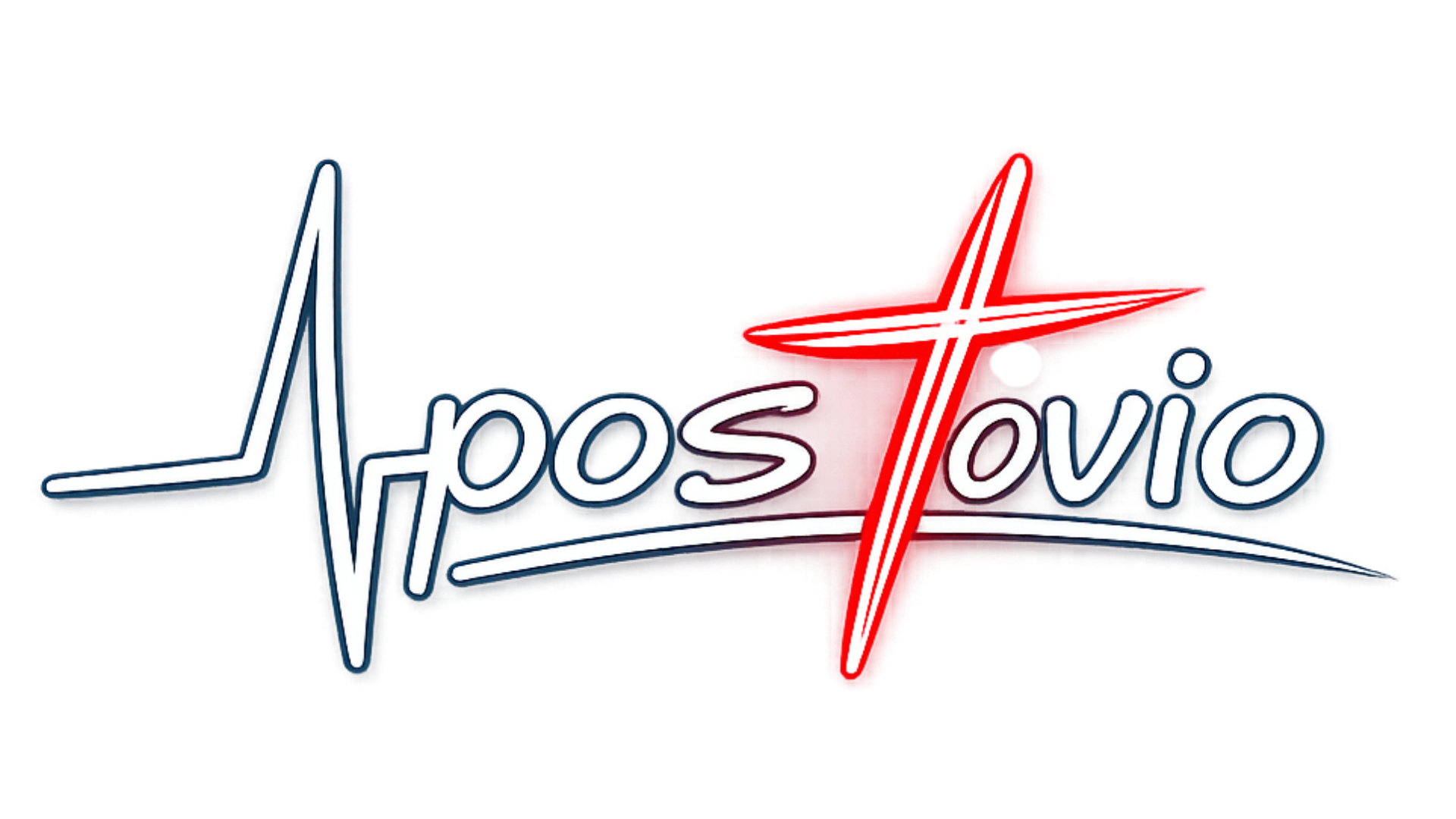 Neon sign that reads 'Apollo's Out' with a star shape crossing the 't' in red, and a blue heartbeat line underneath.
