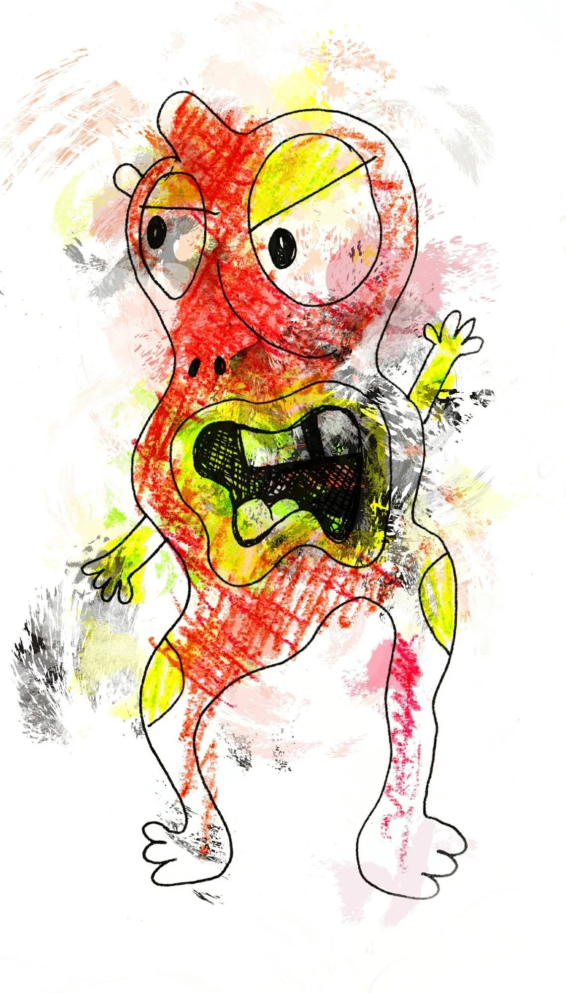 Colorful sketch of a whimsical creature