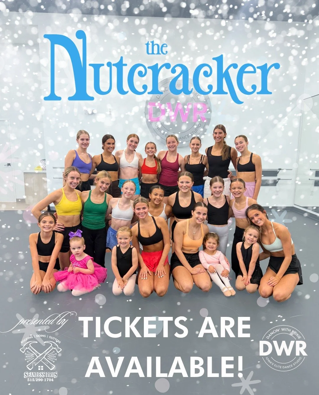 Our Snow Scene dancers can't wait to make magic onstage at DWR's first ever Nutcracker, presented by Seamless Pros! ✨

Tickets are NOW ONSALE! Grab them here - 

🩷1:00PM Show | https://checkout.square.site/merchant/07GPD8Q6ME9YX/checkout/ZXZRCAH7B5P
