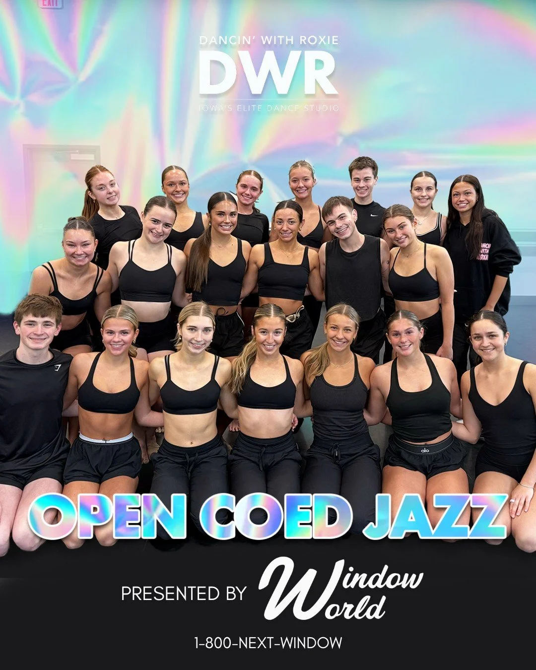 Our Open Coed Jazz Team, presented by Window World, came together today to begin the journey to WORLDS 2026! 👽🌎

This team would not be possible without the generous donations from our many sponsors. We are so grateful to have Window World as our l