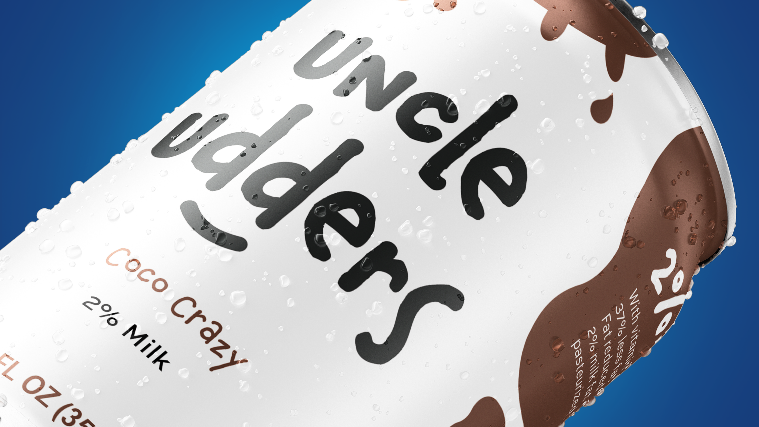 A can of Enlightened Coco Crazy 2% milk with water droplets on it, showing the branding and product details.