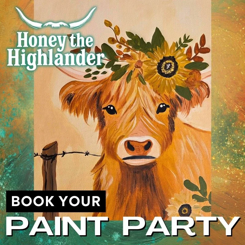 🎨 VonSass Creations is Opening! 🎉
We&rsquo;re kicking things off with our first Paint Party featuring Honey the Highlander! 🐮 This event also marks our soft opening, and we&rsquo;re excited to start building a space where Terrace&rsquo;s creative 