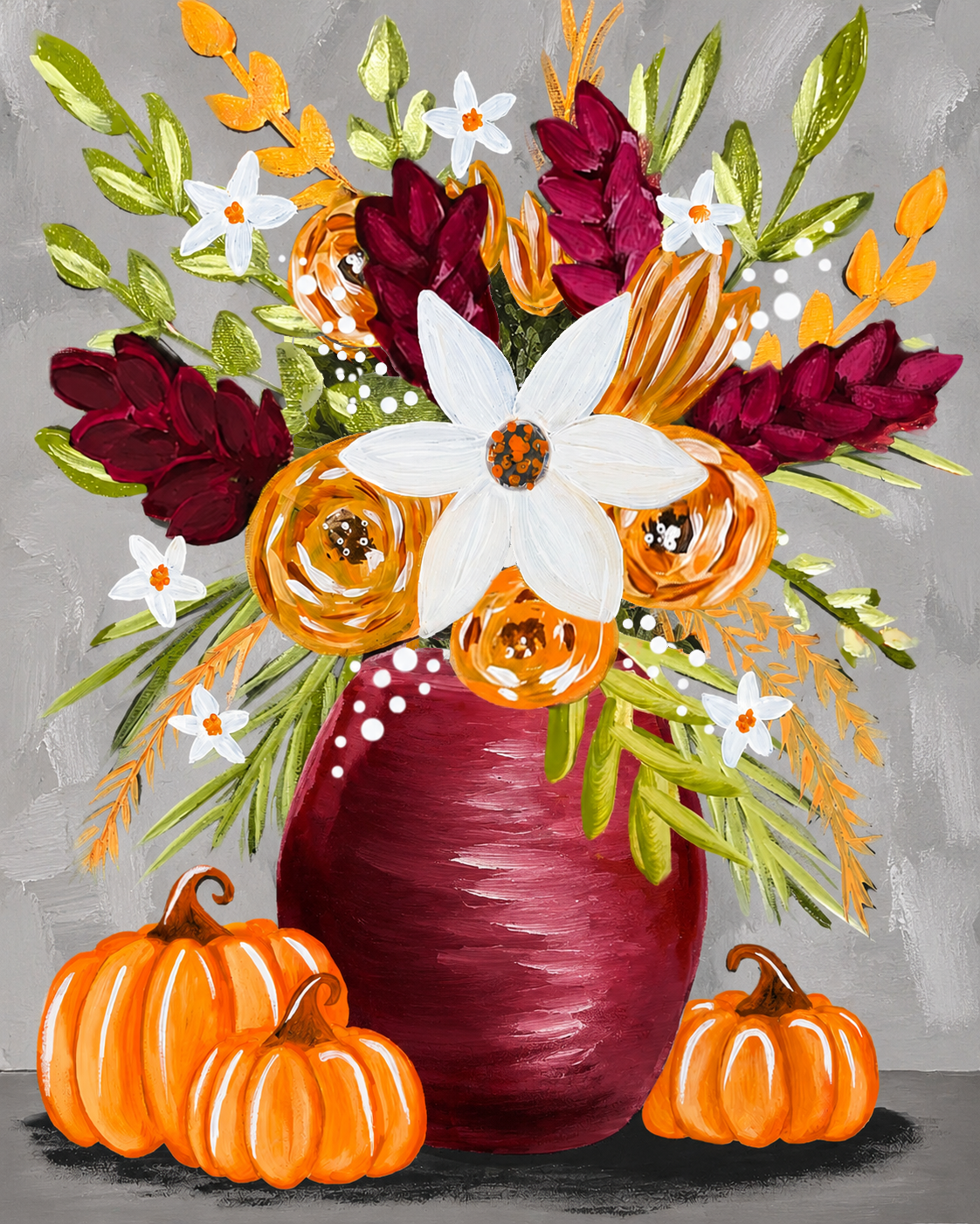 Pumpkin &amp; Florals Paint Night