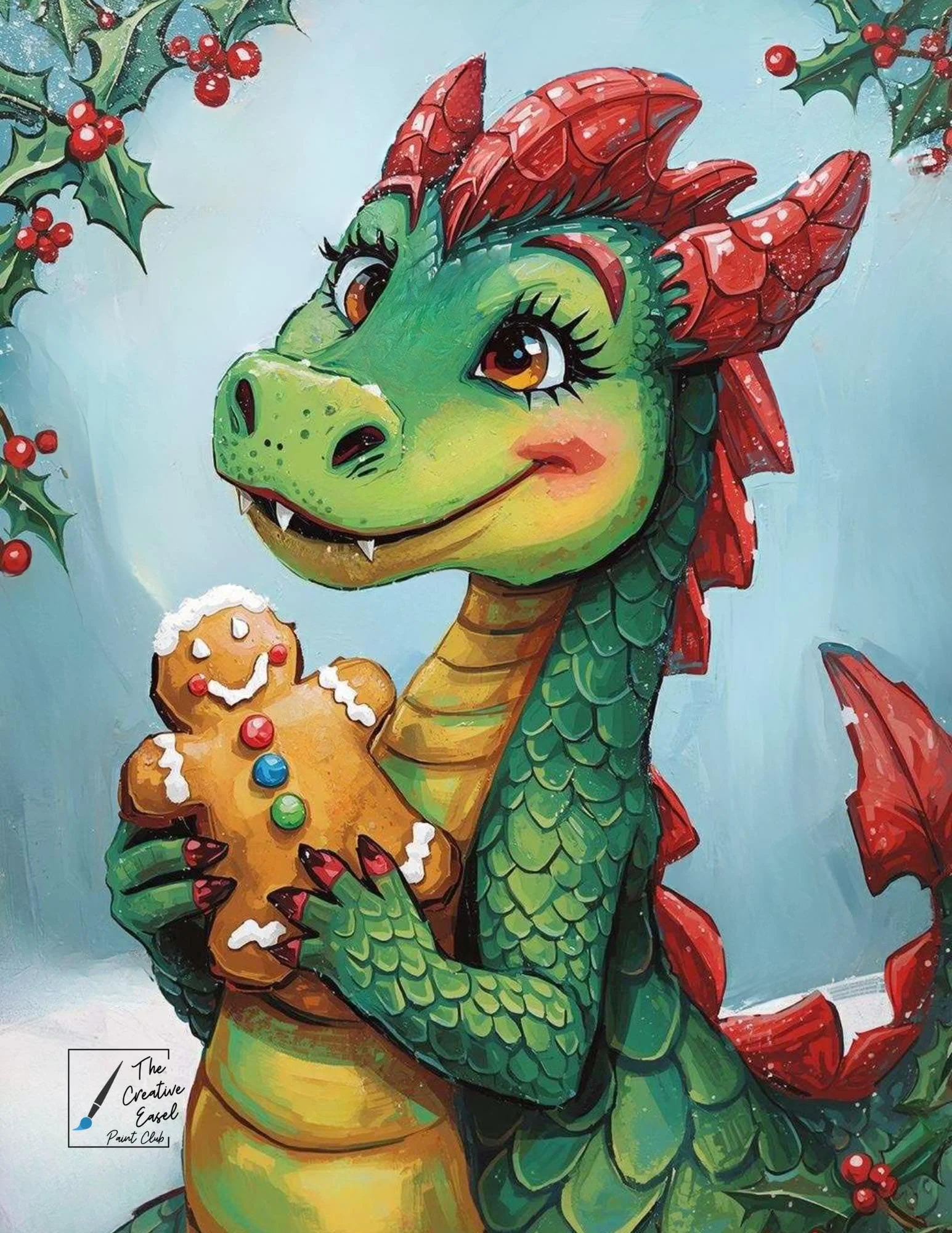 12/11Christmas Cookie Dragon Paint Night