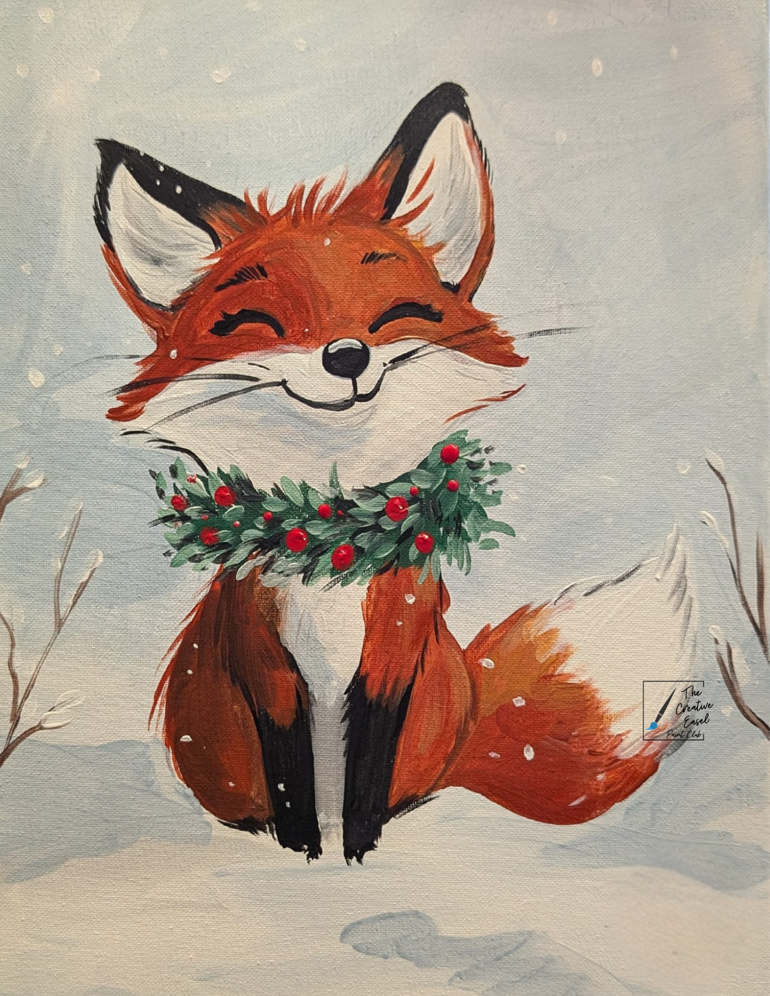 🦊 Winter Fox Paint Night