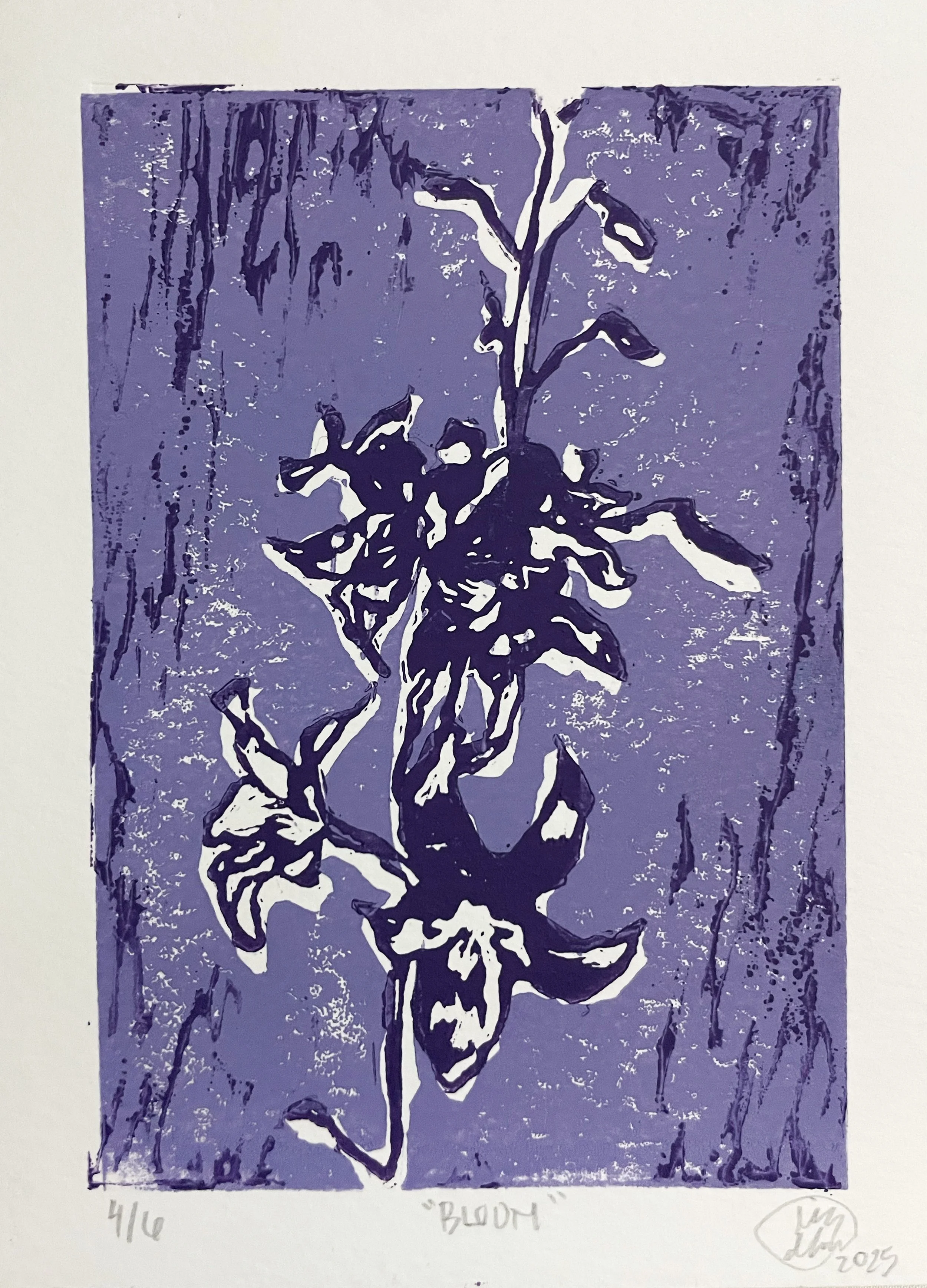 Edition 4/6 - Two block relief print; 5x7 in.
