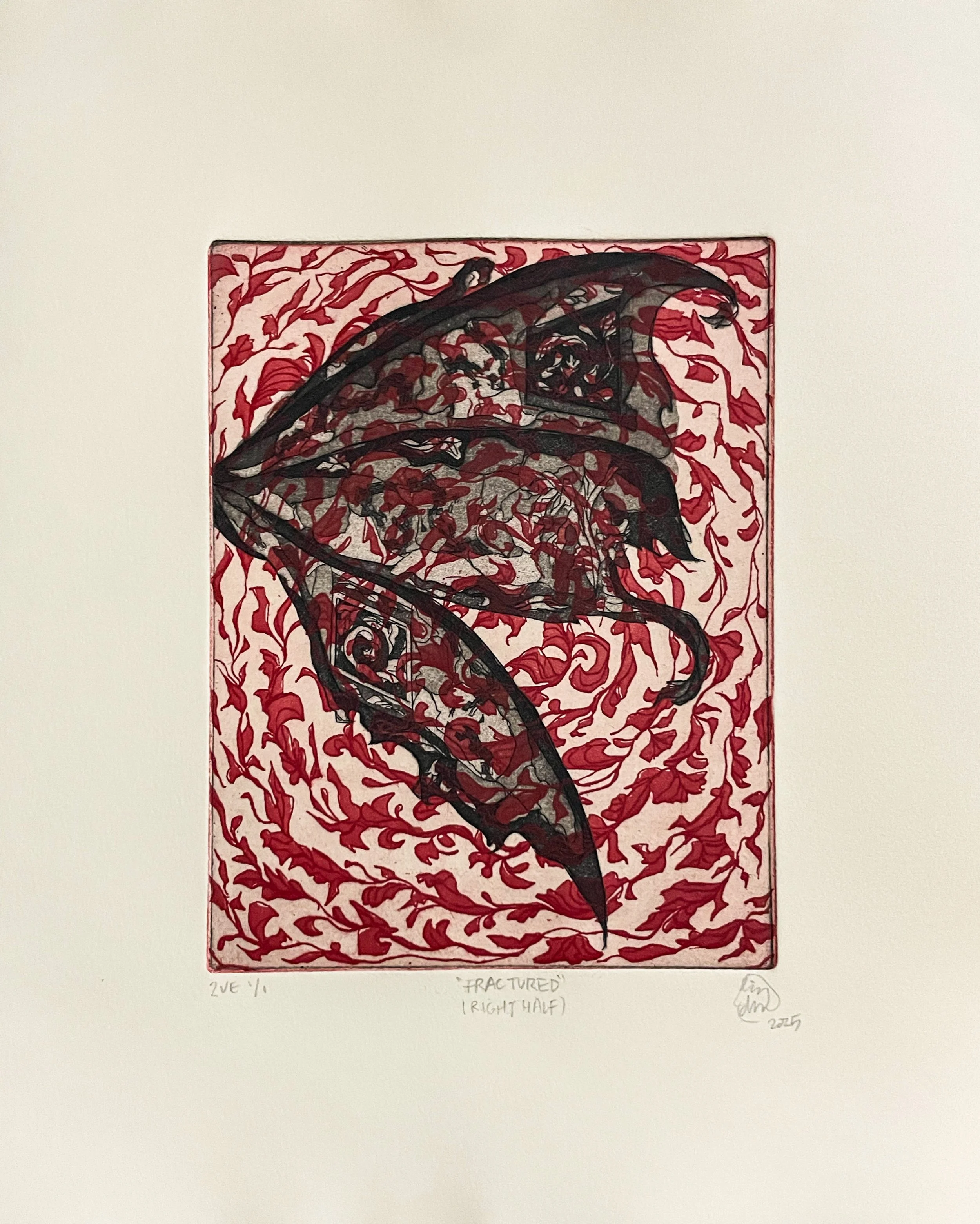 2VE 1/1 - Two plate intaglio relief print; 11x14 in.