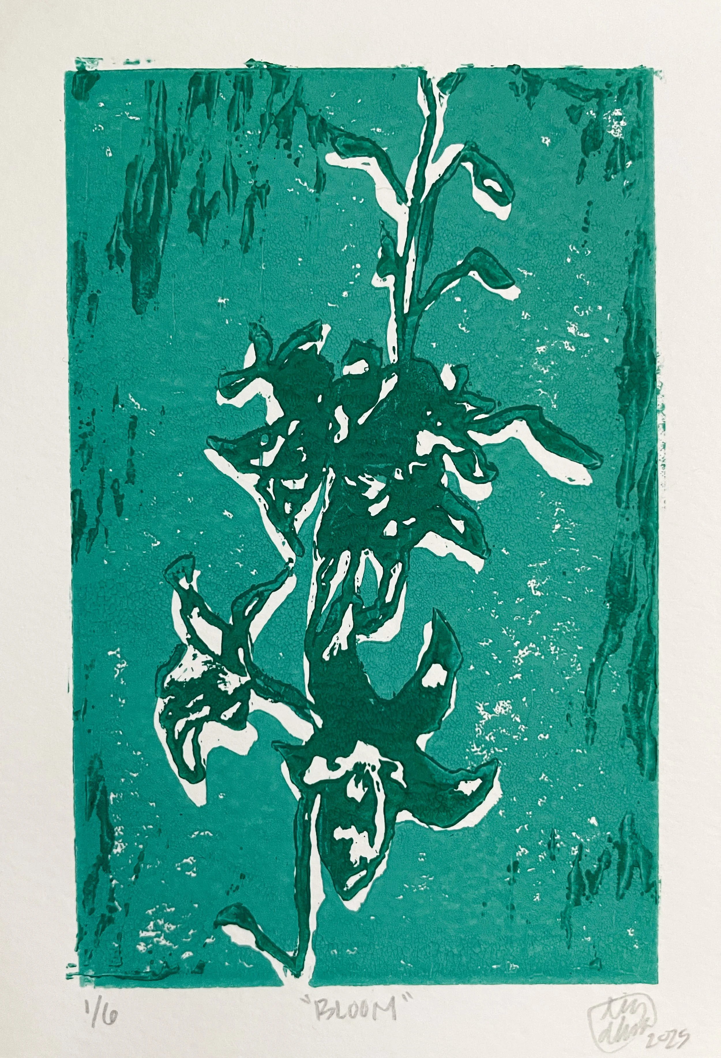 Edition 1/6 - Two block relief print; 5x7 in.