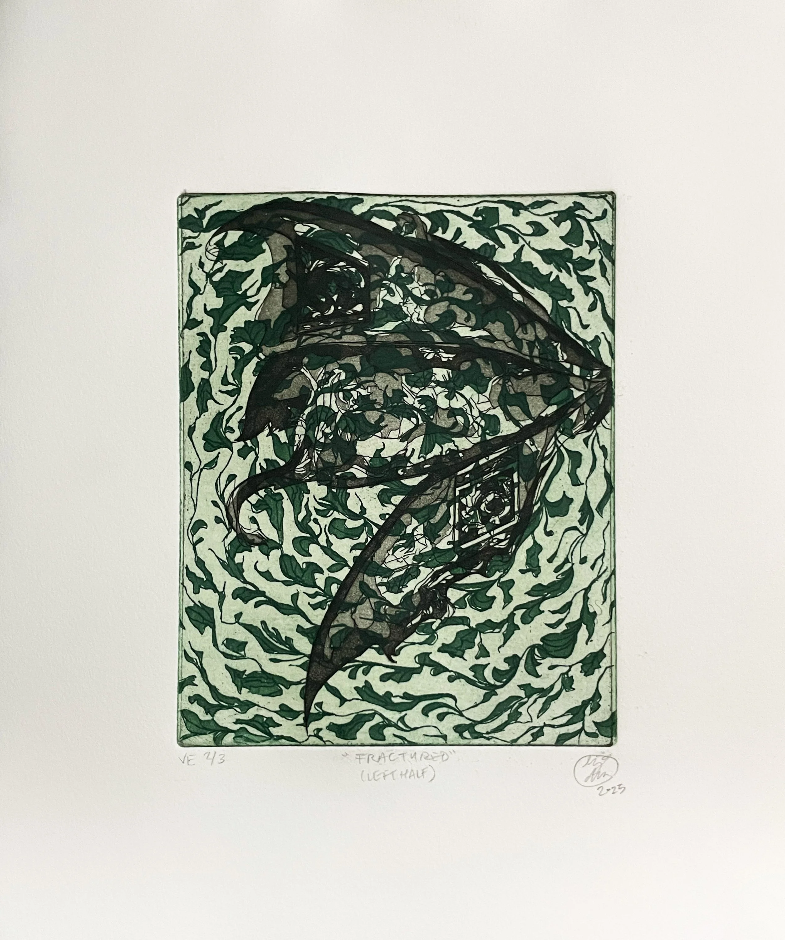 2VE 1/1 - Two plate intaglio relief print; 11x14 in.