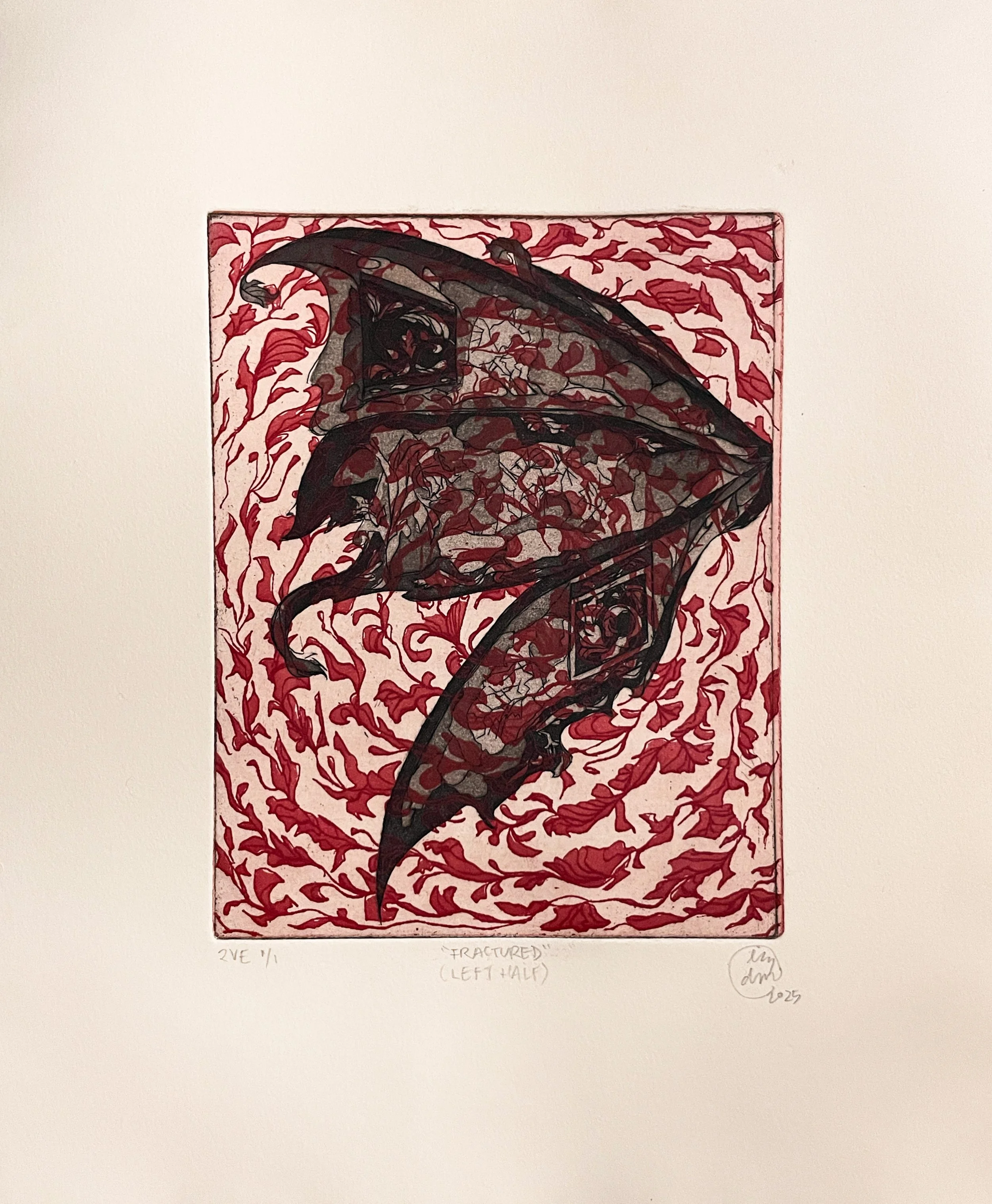 2VE 1/1 - Two plate intaglio relief print; 11x14 in.