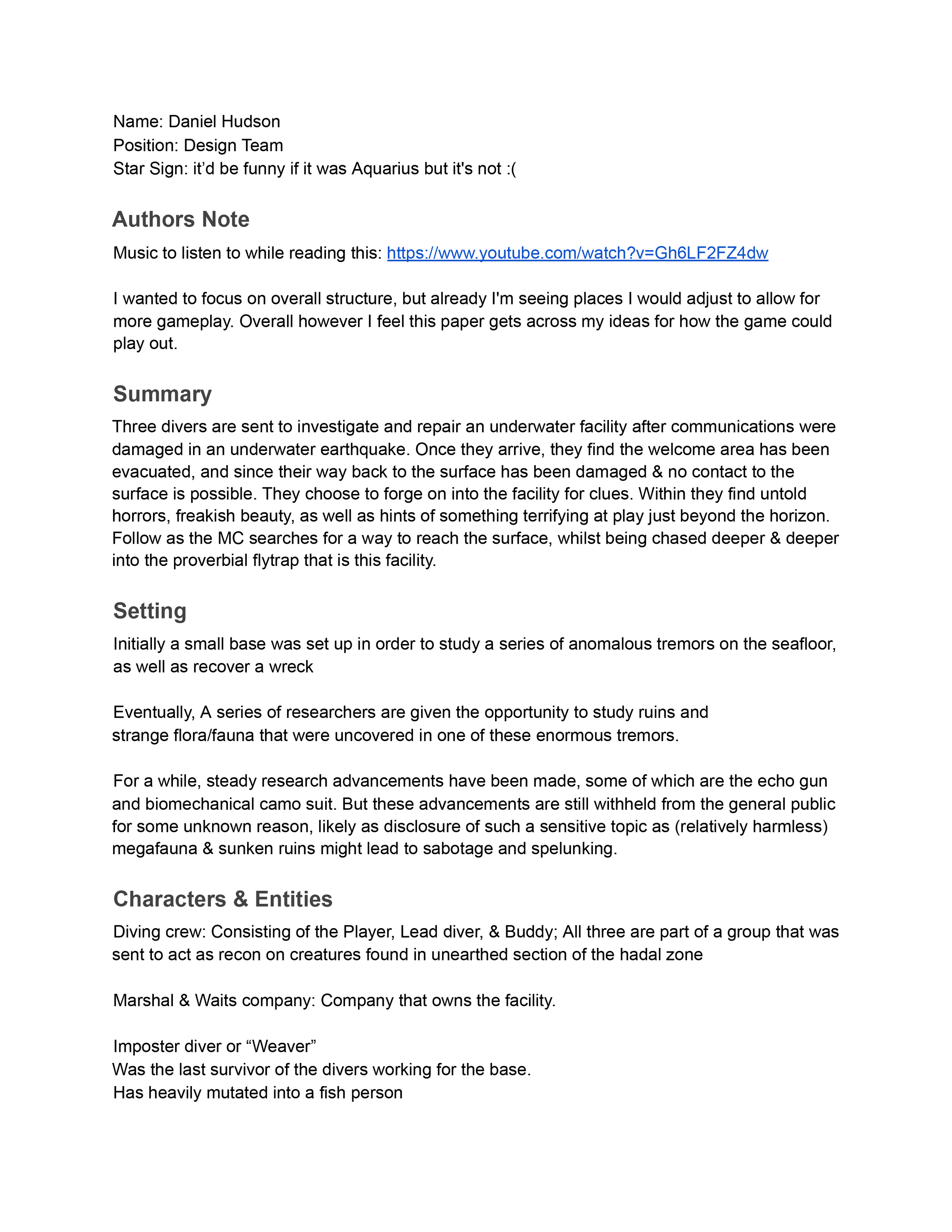 Daniel Hudson's Very Own Story Pitch