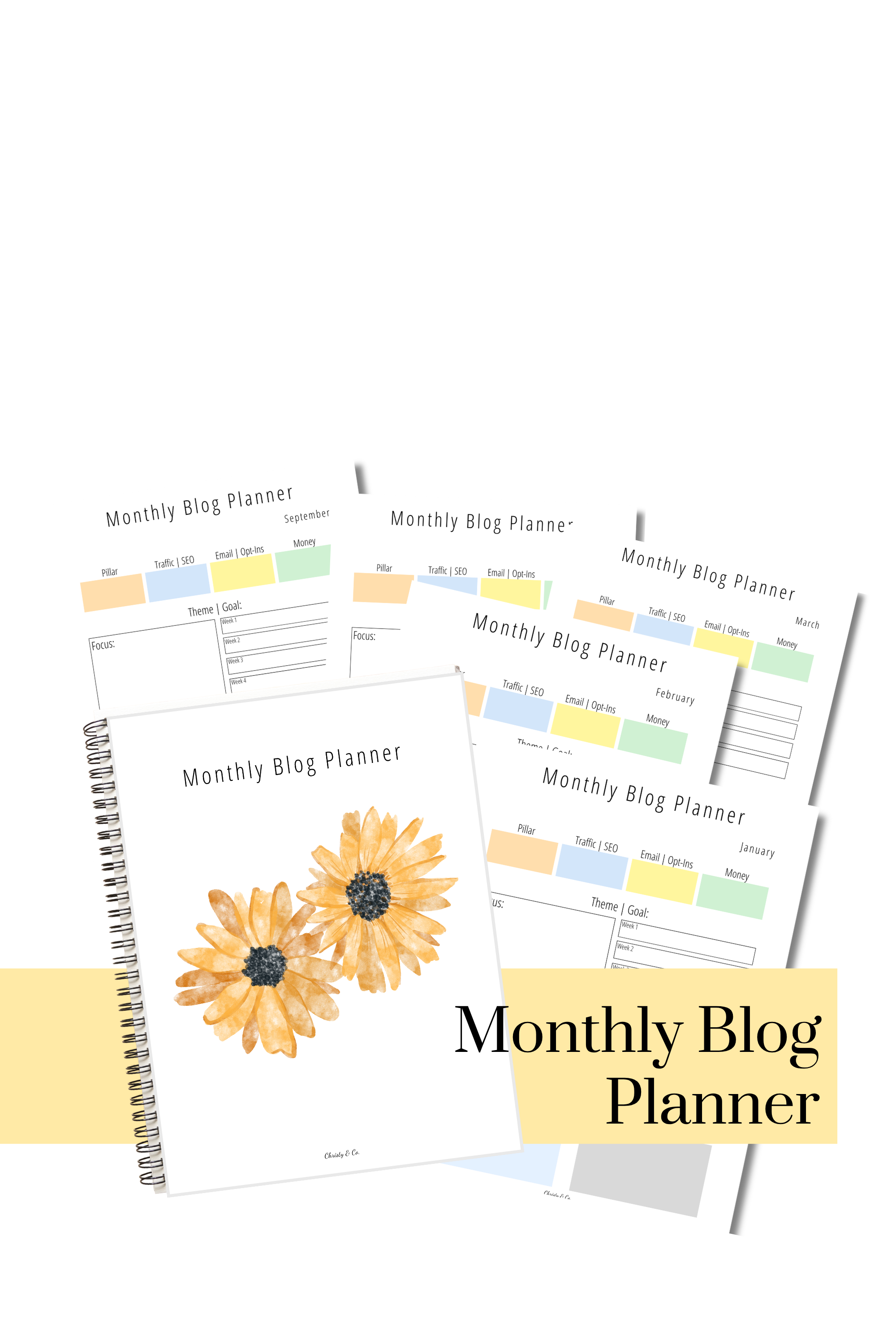 Sun Flower Monthly Blog Planner Mockup 2.png