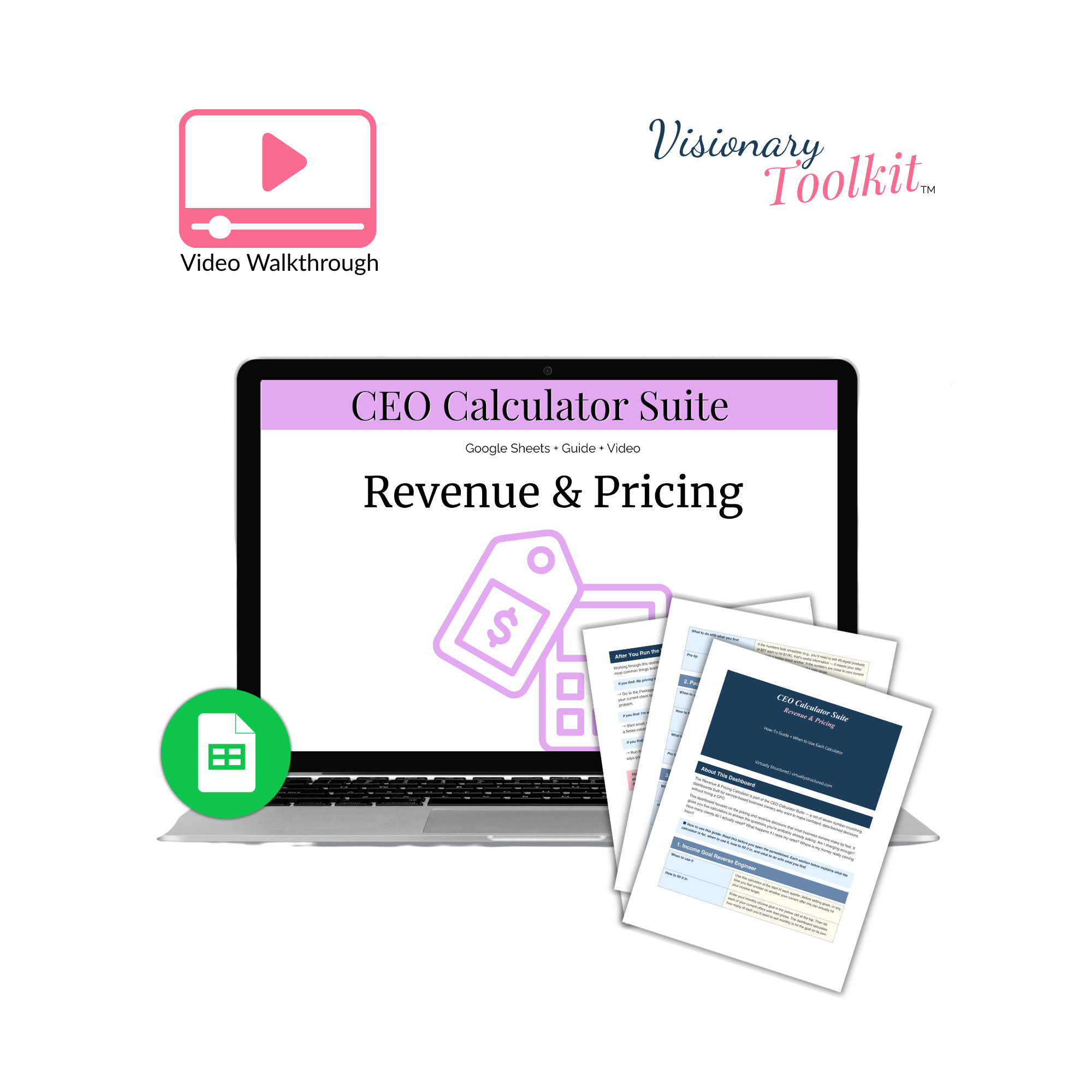 Revenue & Pricing 5-in-1 CEO Calculators (Google Sheets)