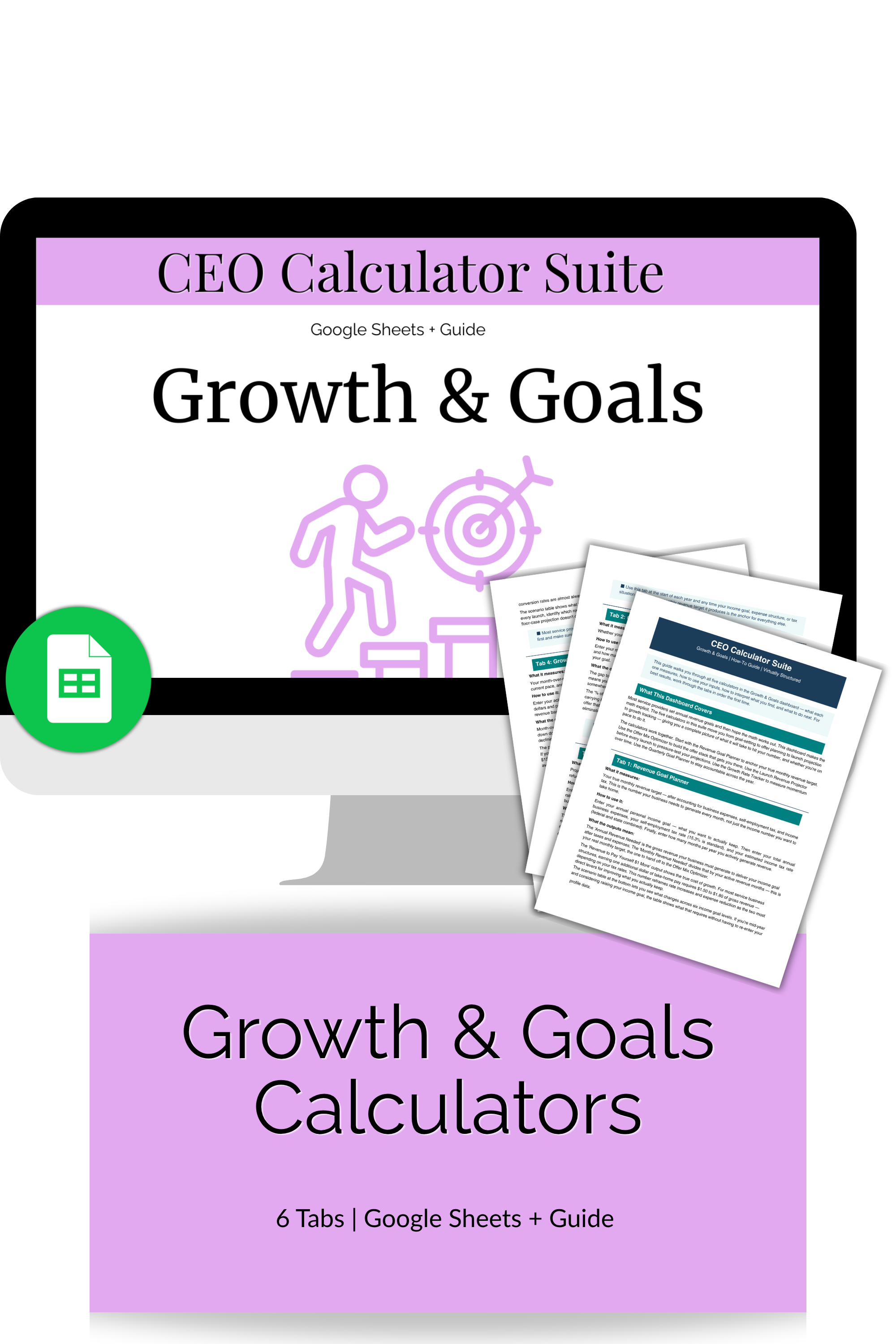 Growth & Goals 5-in-1 CEO Calculators (Google Sheet)