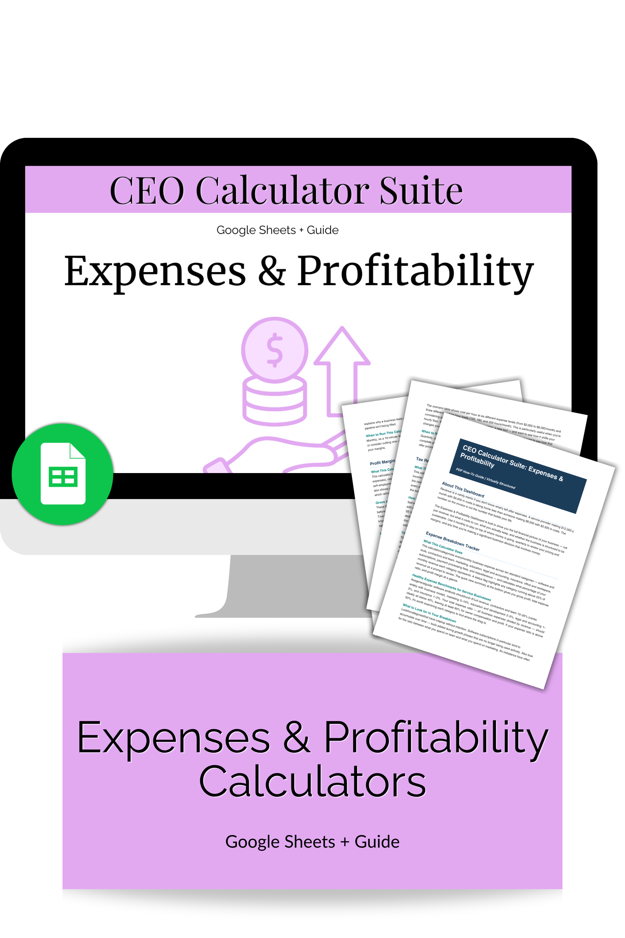Expenses & Profitability 5-in-1 CEO Calculators (Google Sheets)