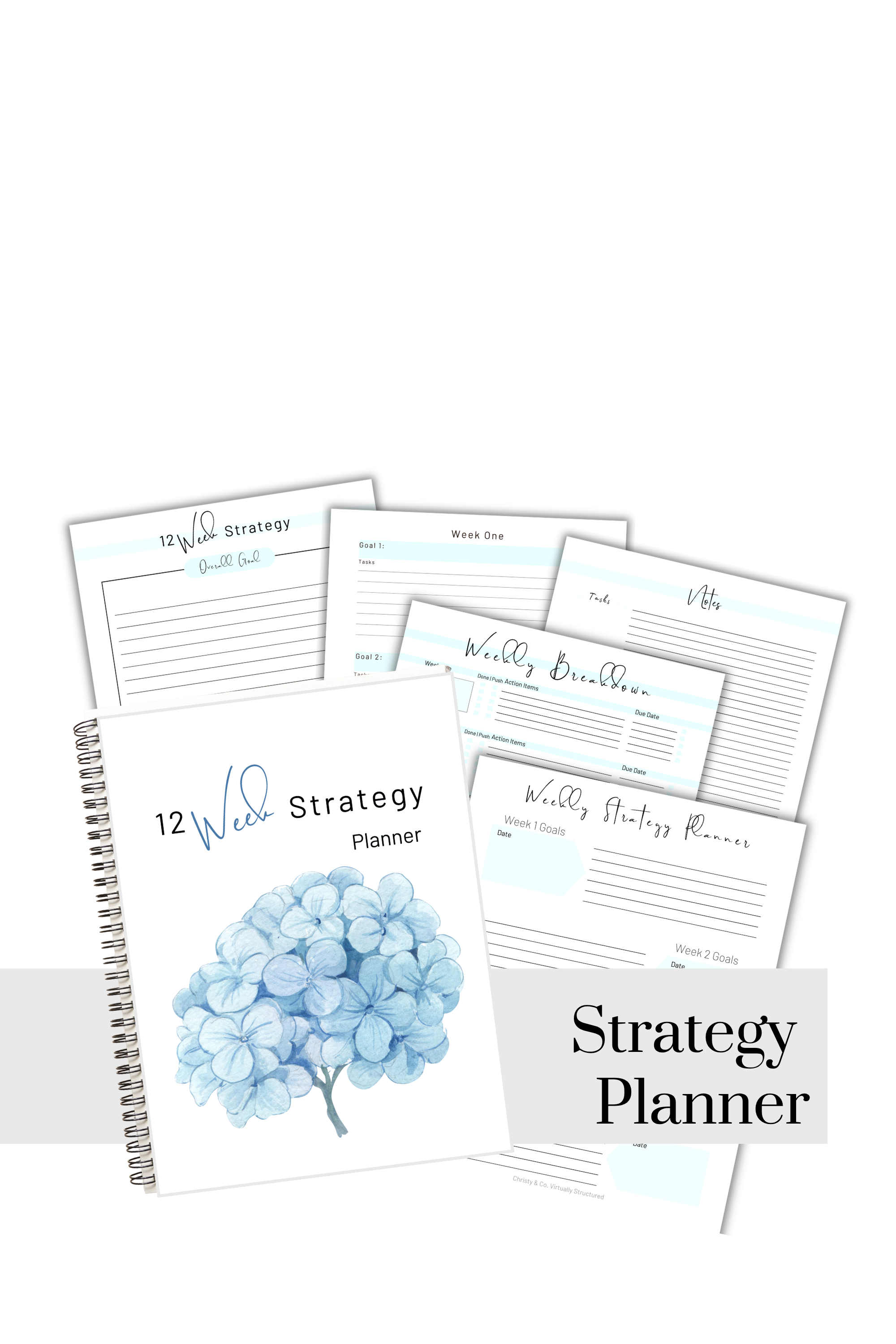 Blue Bouquet 12-Week Strategy Planner (Printable PDF) Mockup 1 2000x3000.png