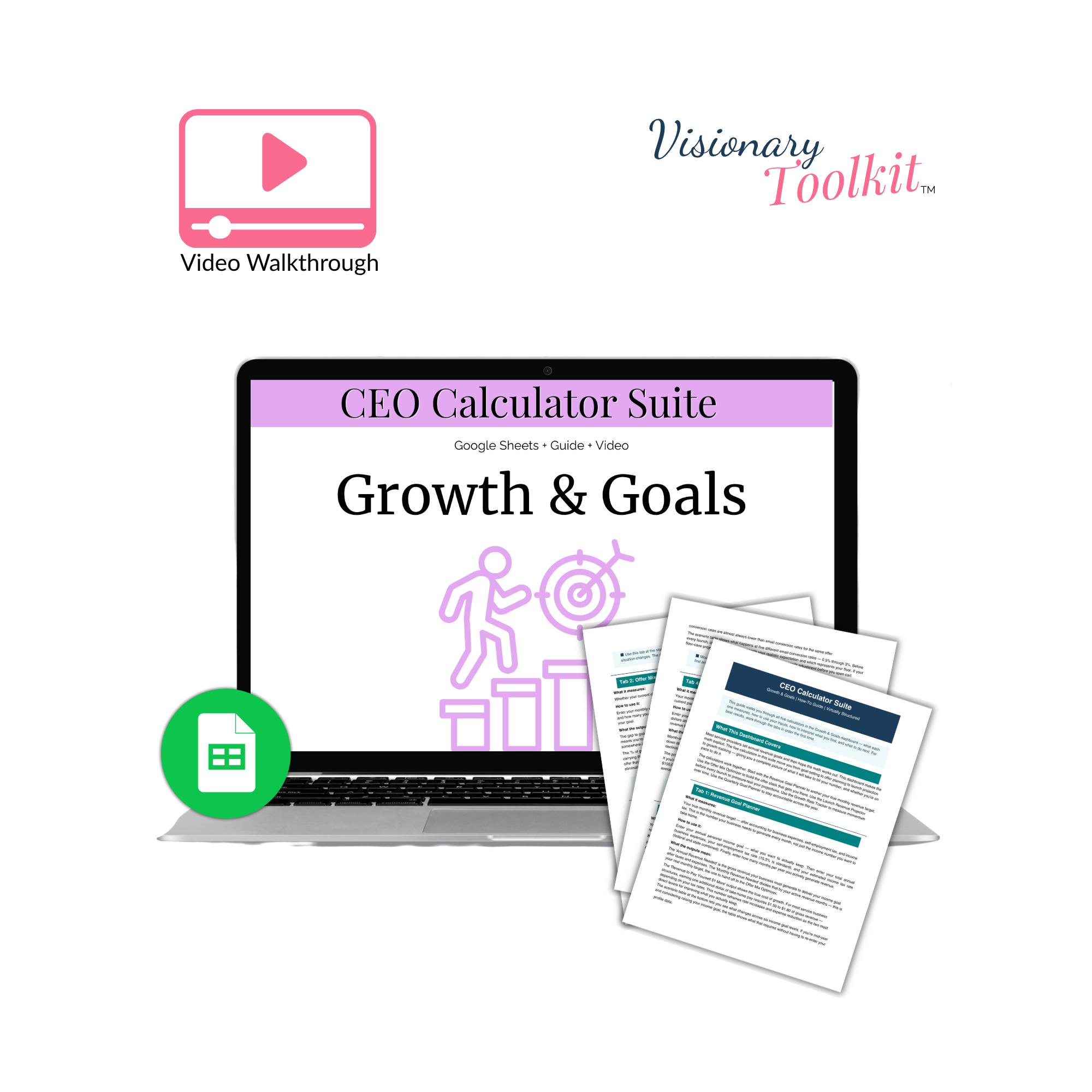 Growth & Goals 5-in-1 CEO Calculators (Google Sheet)