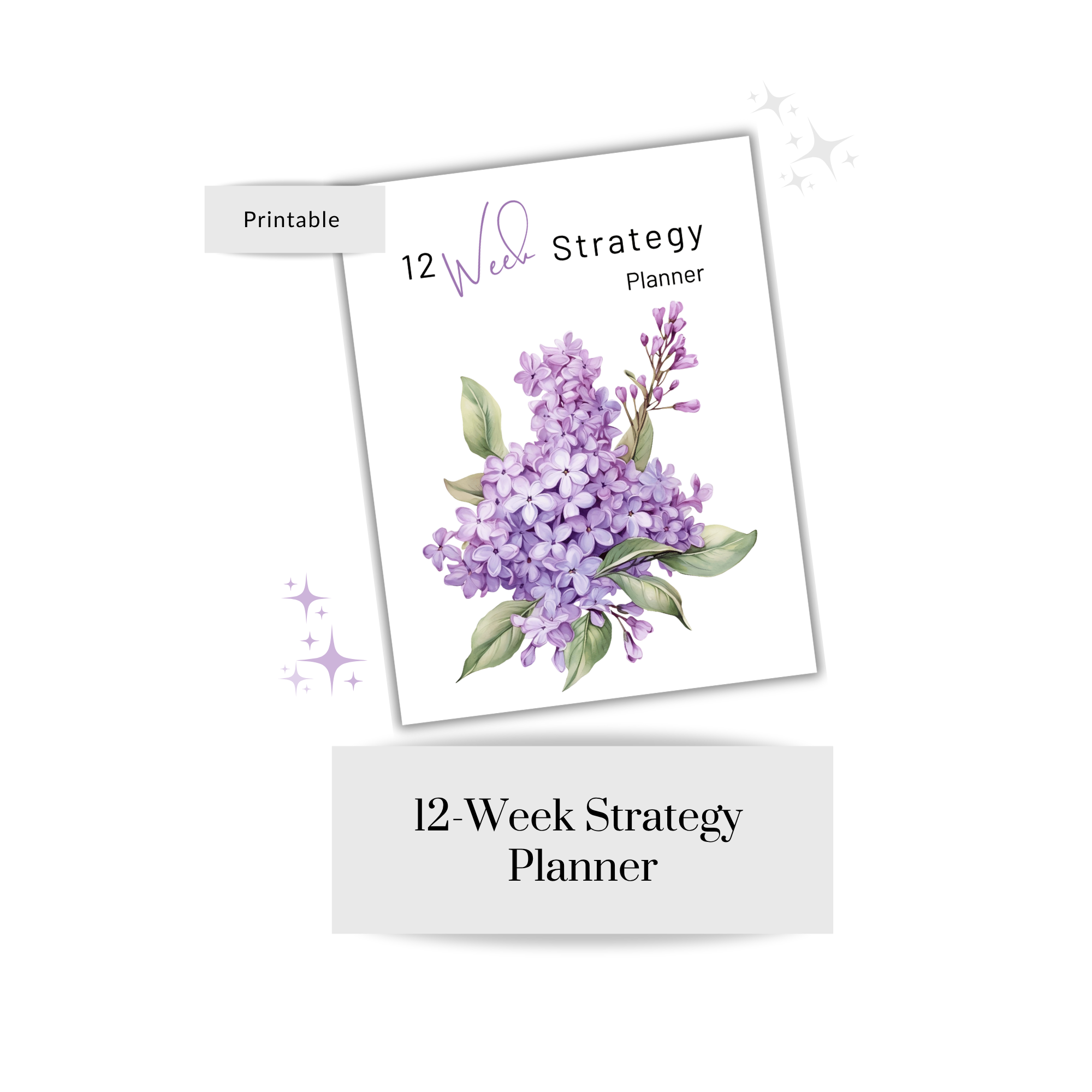 12-Week Strategy Planner: Lilac (Printable PDF)