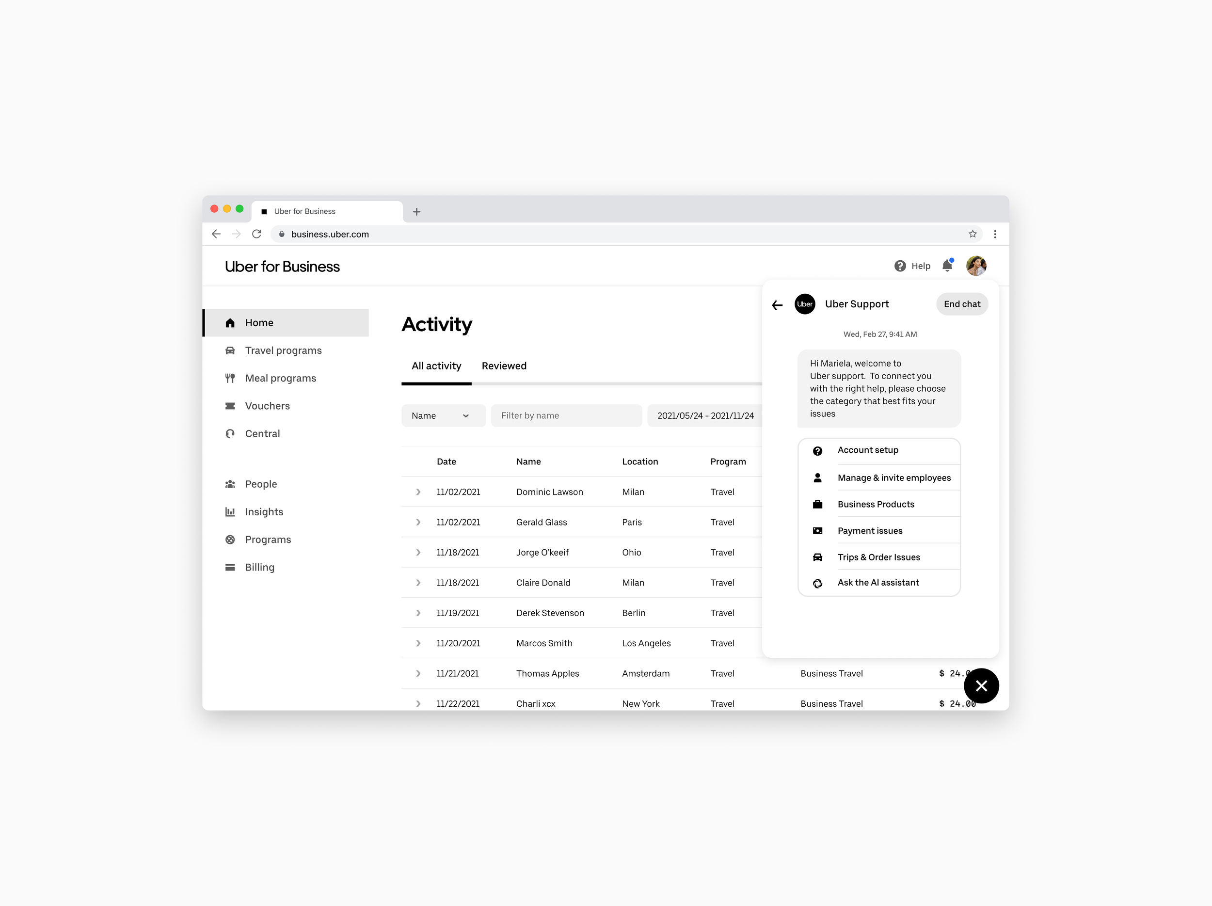 Increasing chat adoption — Web