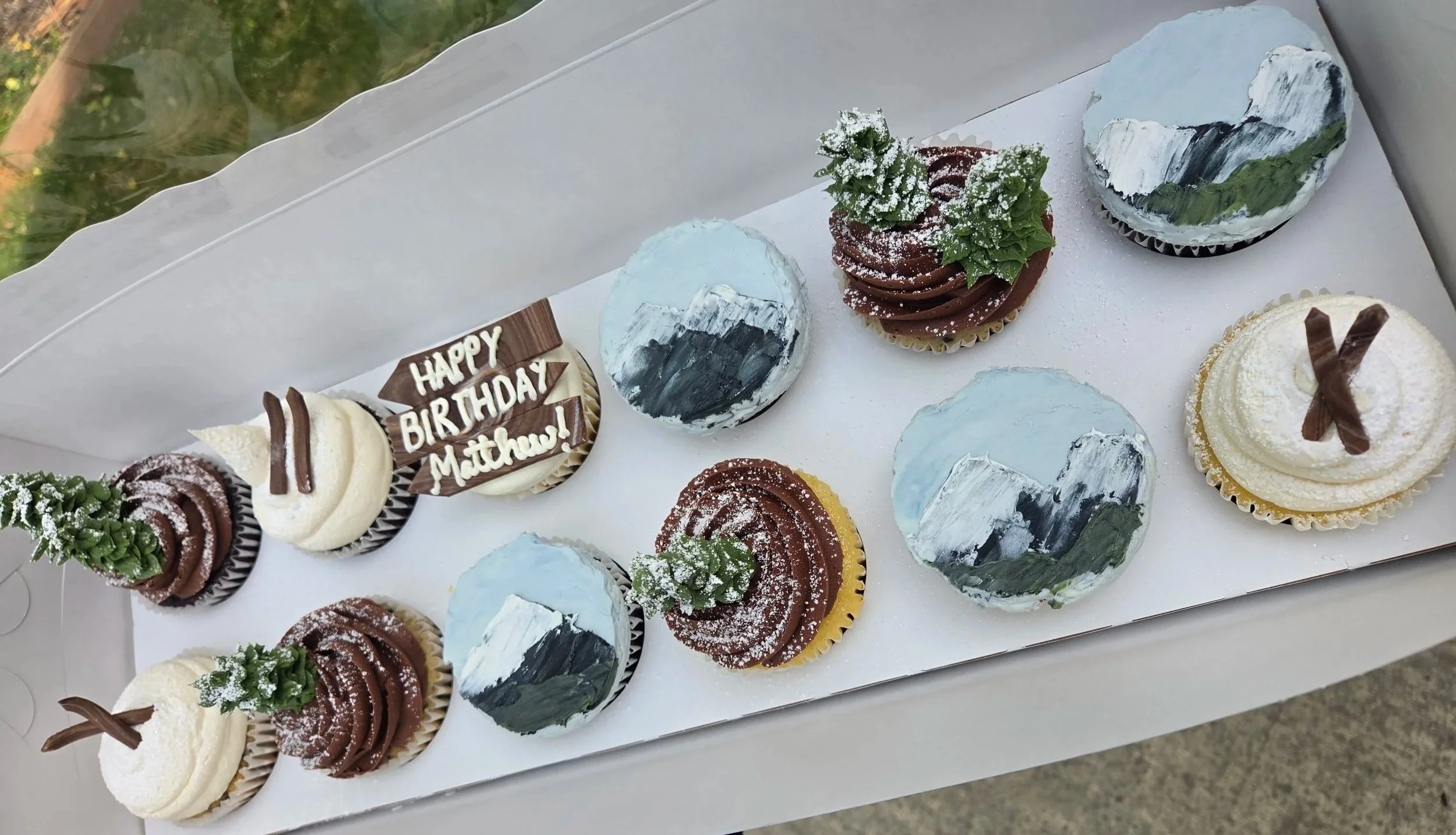 Ski theme birthday dozen