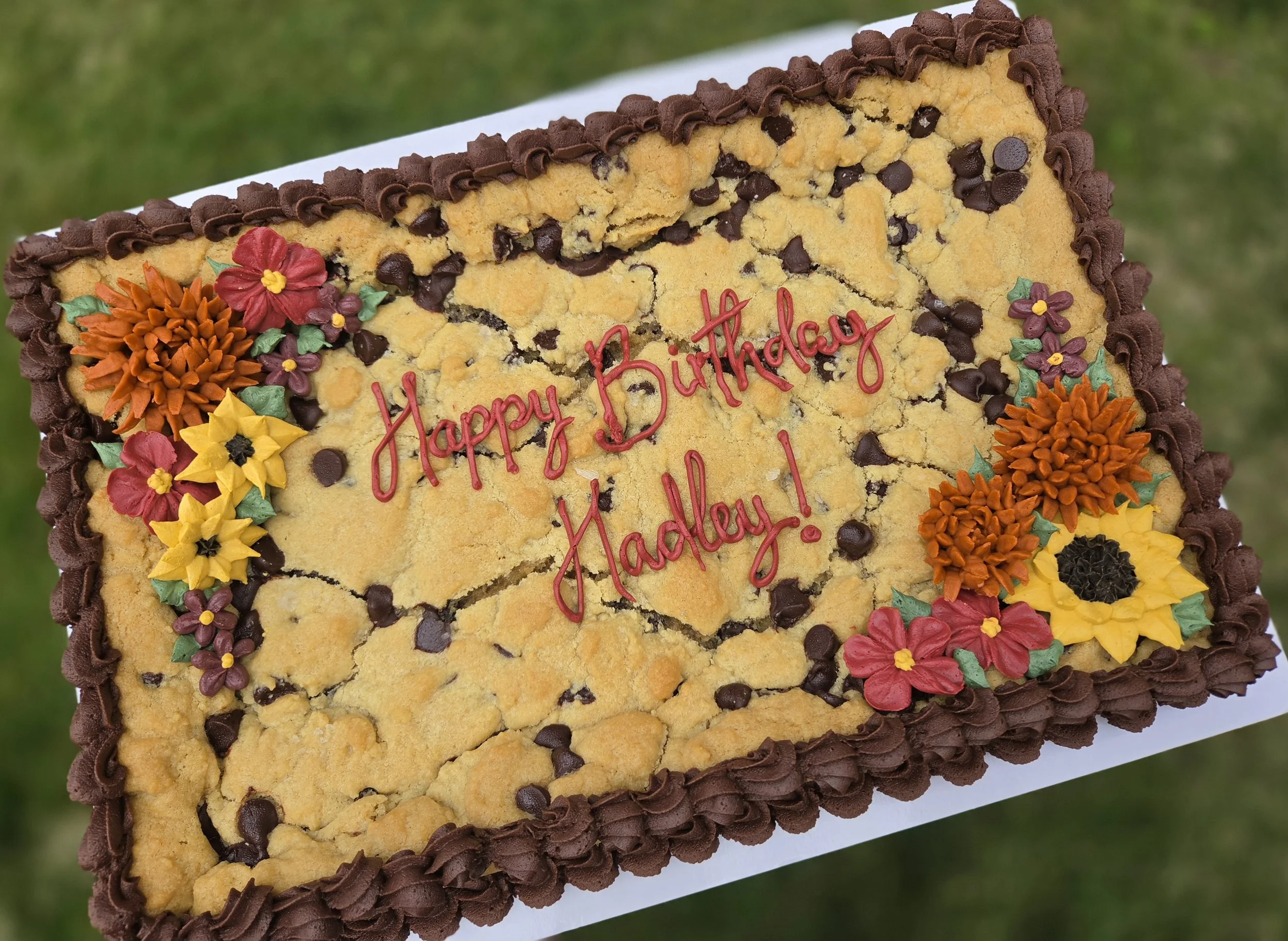 fall color cookie cake