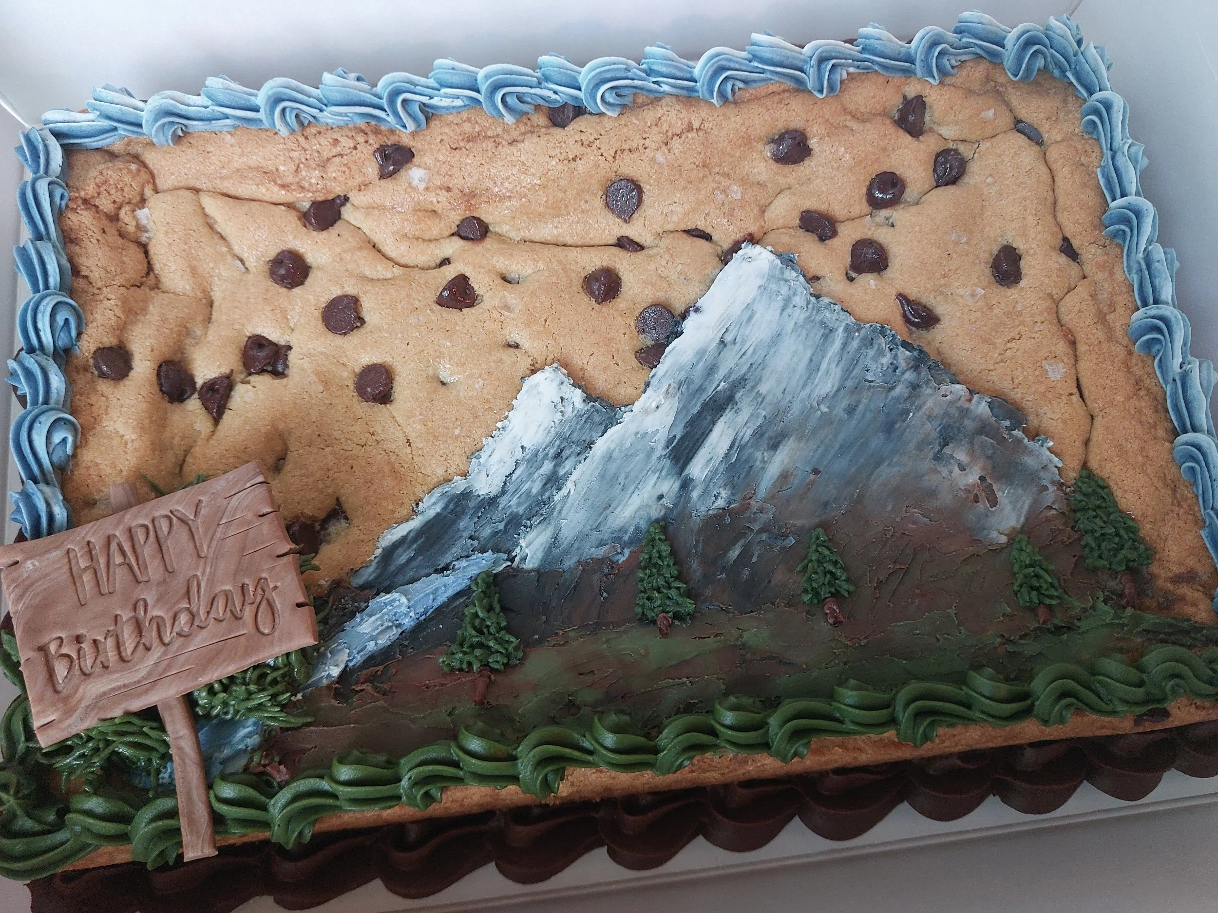 Chocolate chip cookie cake