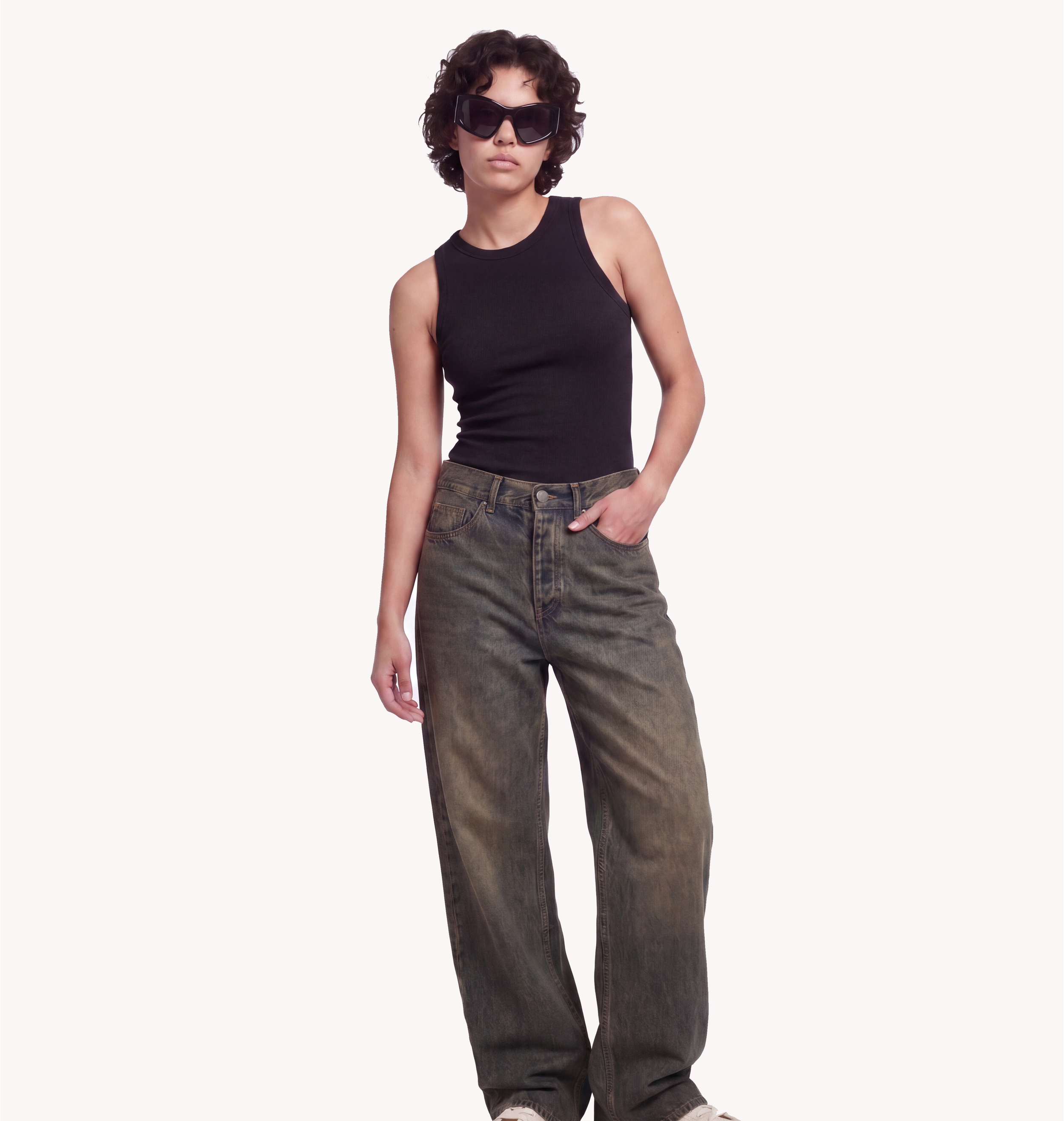 Indigo Dark Vintage Wash Denim Jeans - UNISEX