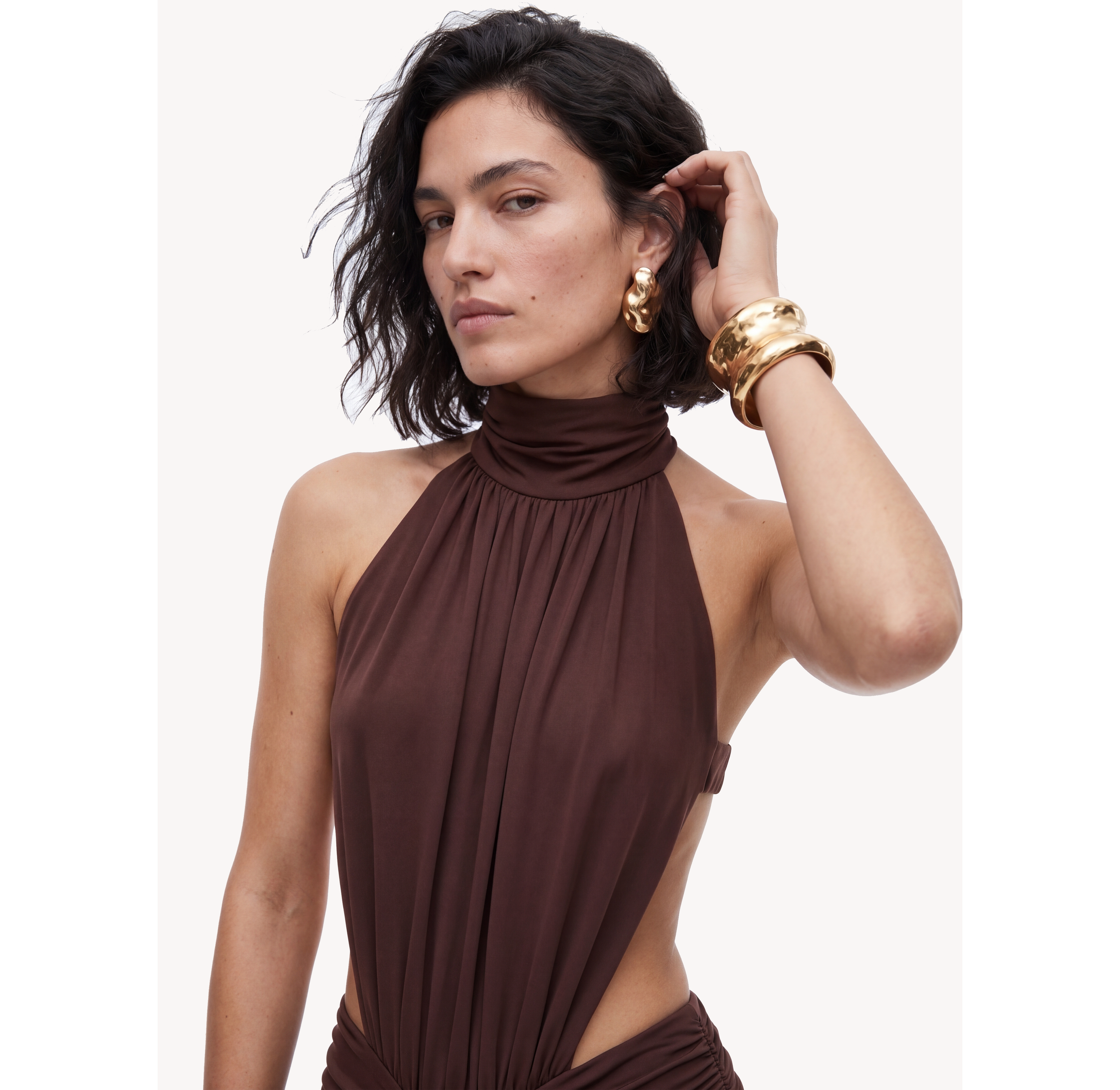 The Sienna Dress Brown - On Model Shot 2.png