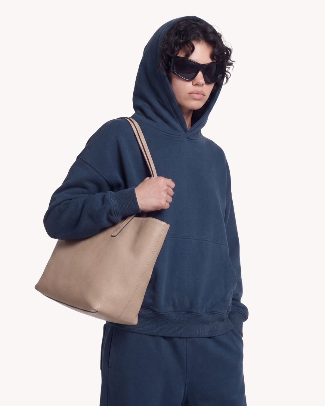 Heavyweight Oversized Fit Hoodie In Navy - Unisex