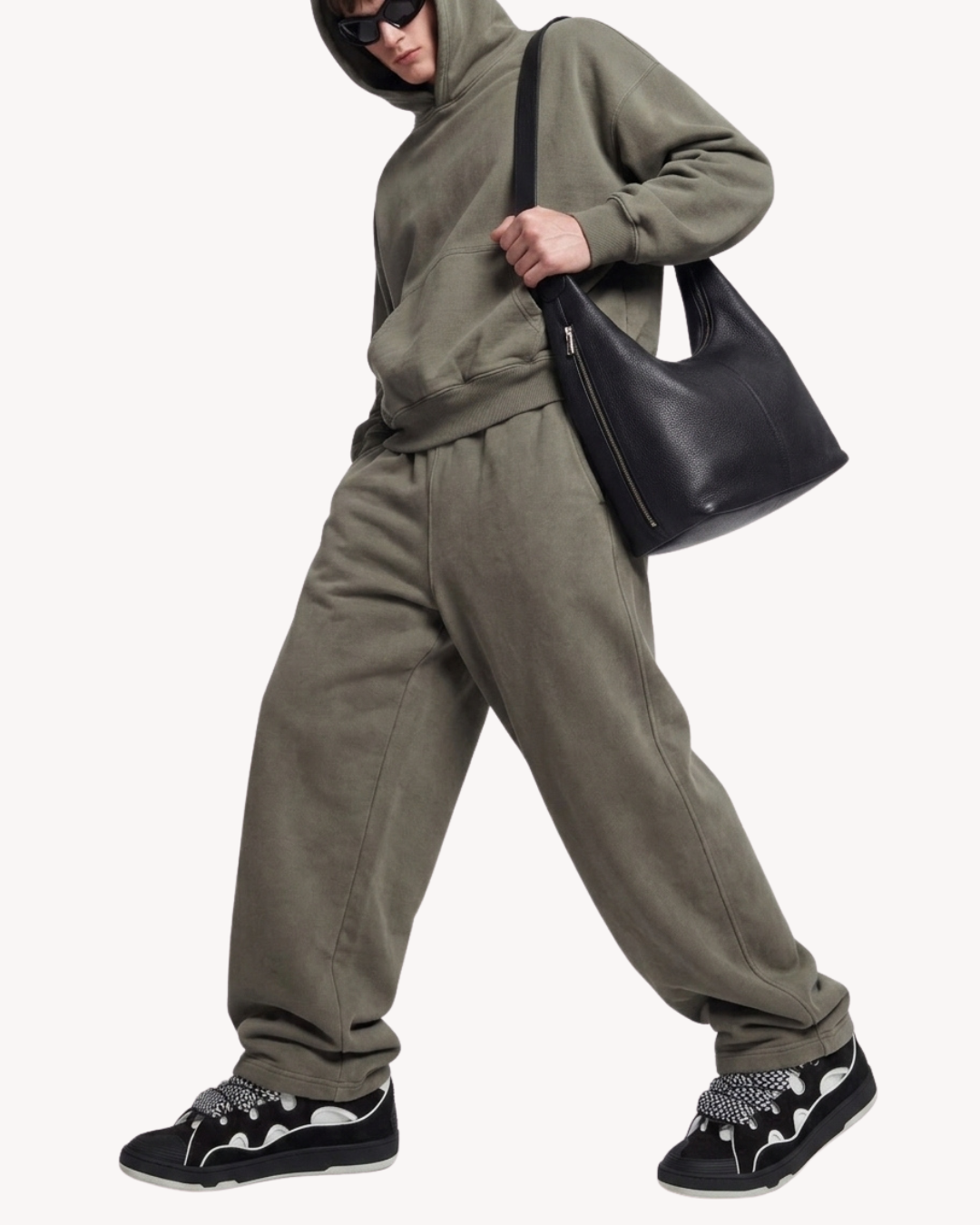 Heavyweight Baggy Fit Vintage Wash Sunfaded Sweatpants In Sage Green - Unisex.png