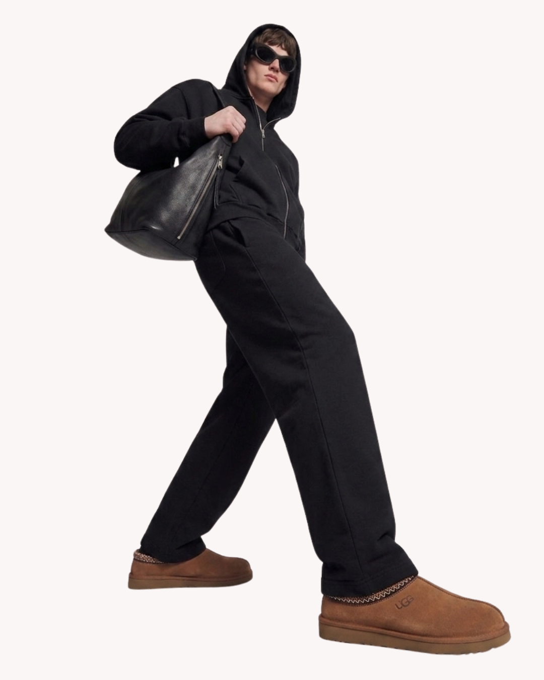 Ultra-Heavyweight Two-Way Zip Hoodie In Black.png