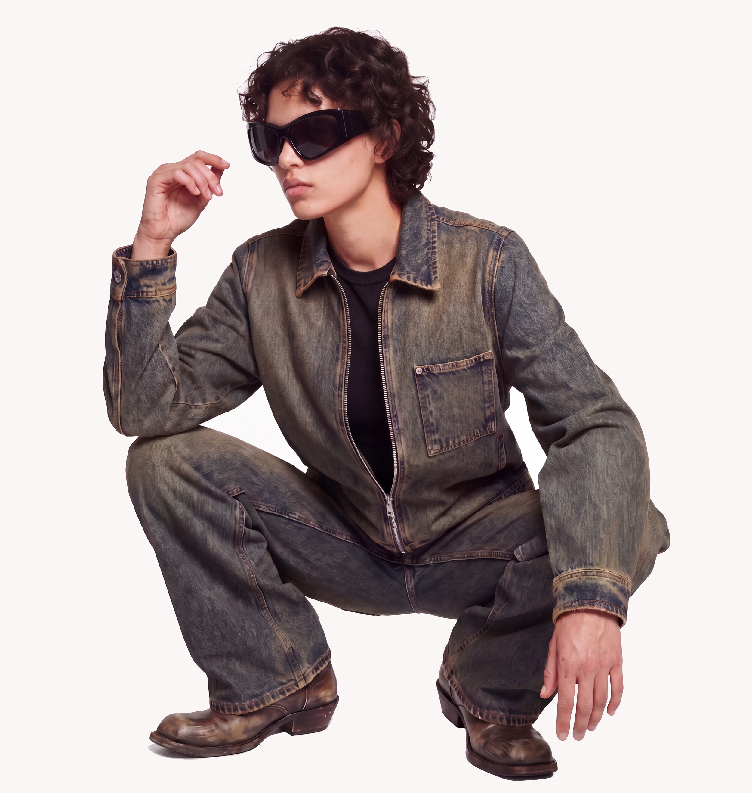 Dark Indigo Vintage Wash Denim Jacket - UNISEX