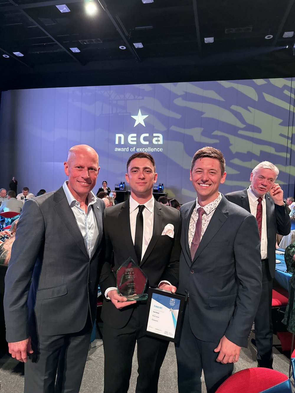 The North To South team with their NECA Award for Excellence