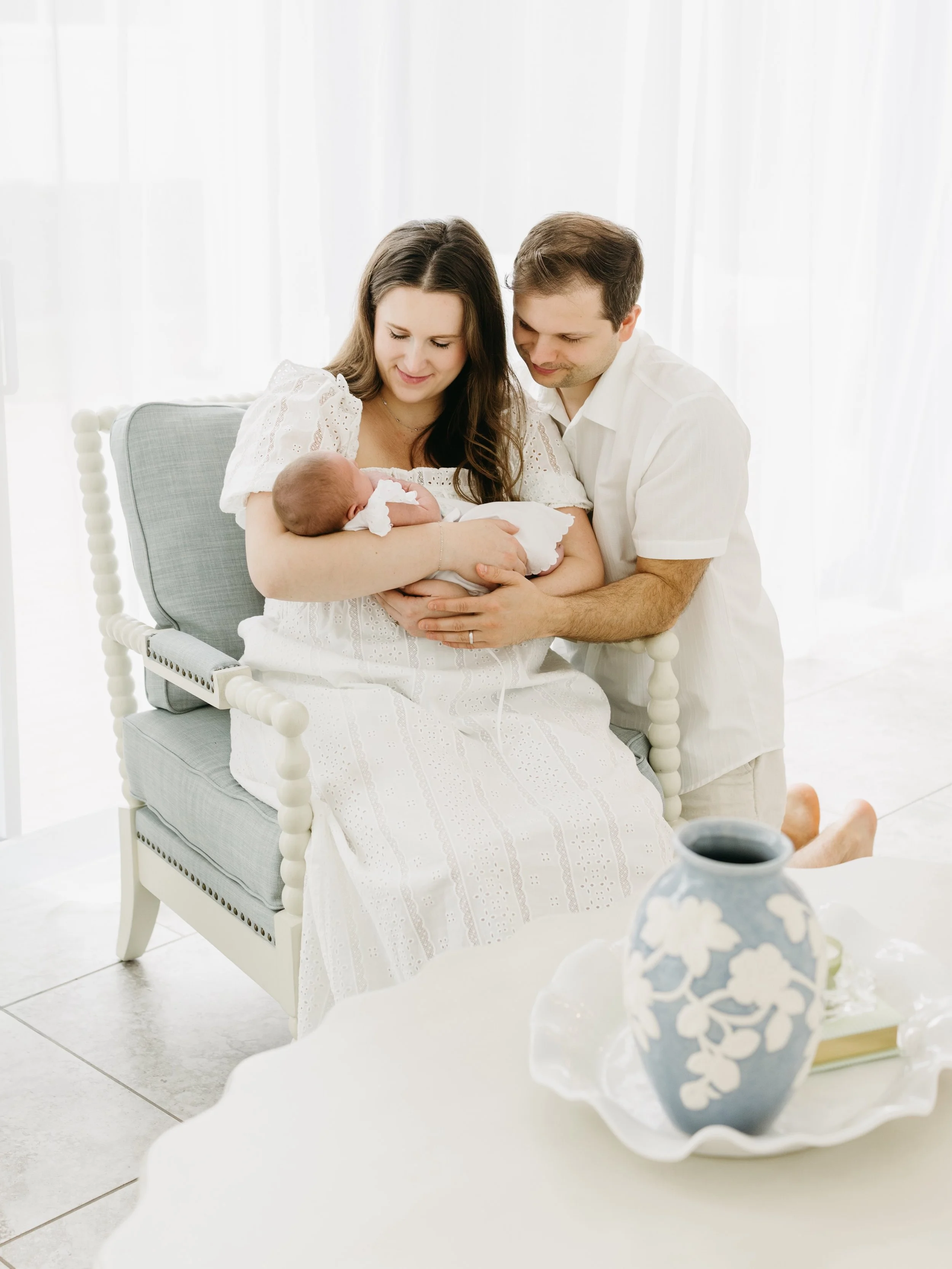 I have been in a lot of homes lately with brand new summer babies and I am not complaining. Soft light, sleepy newborns, beautiful nurseries, &amp; parents still in that blissful new-baby haze. Right where I want to be. It is my favorite place to be 