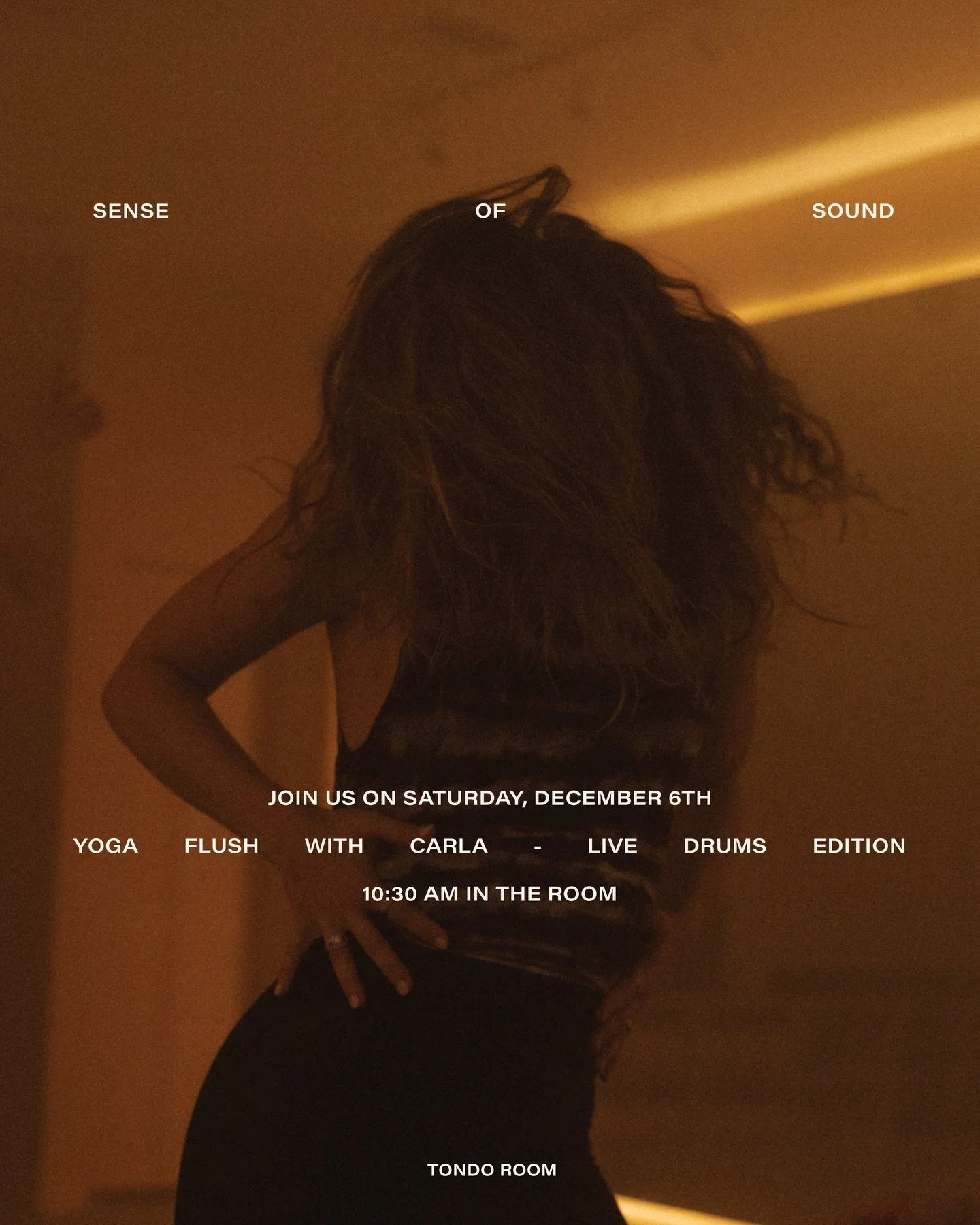 YOGA FLUSH - LIVE DRUMS EDITION 

A transformative practice led by @carla.inmotion , blending dance, yoga, and somatic practices into one awakening experience. Enhanced with live drums this Saturday 🥁

You&rsquo;ll release tension, build strength, a