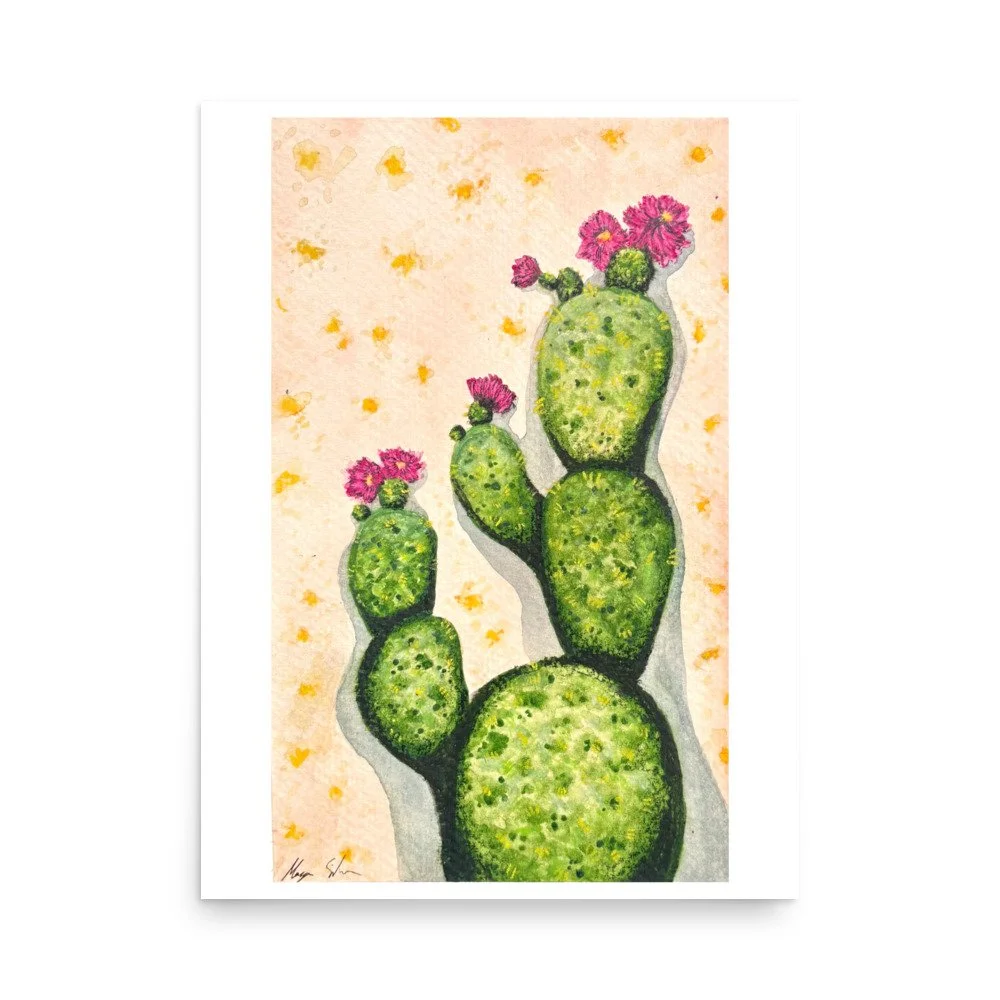 'Cactus Flower' Print