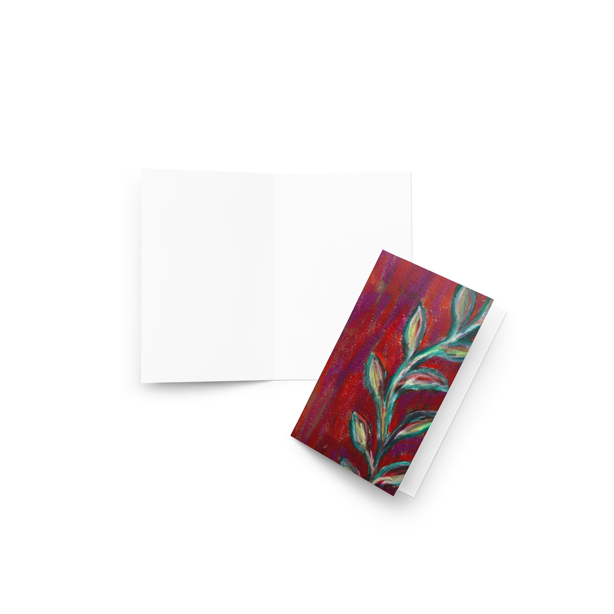 'Sunset Leaves' Greeting card