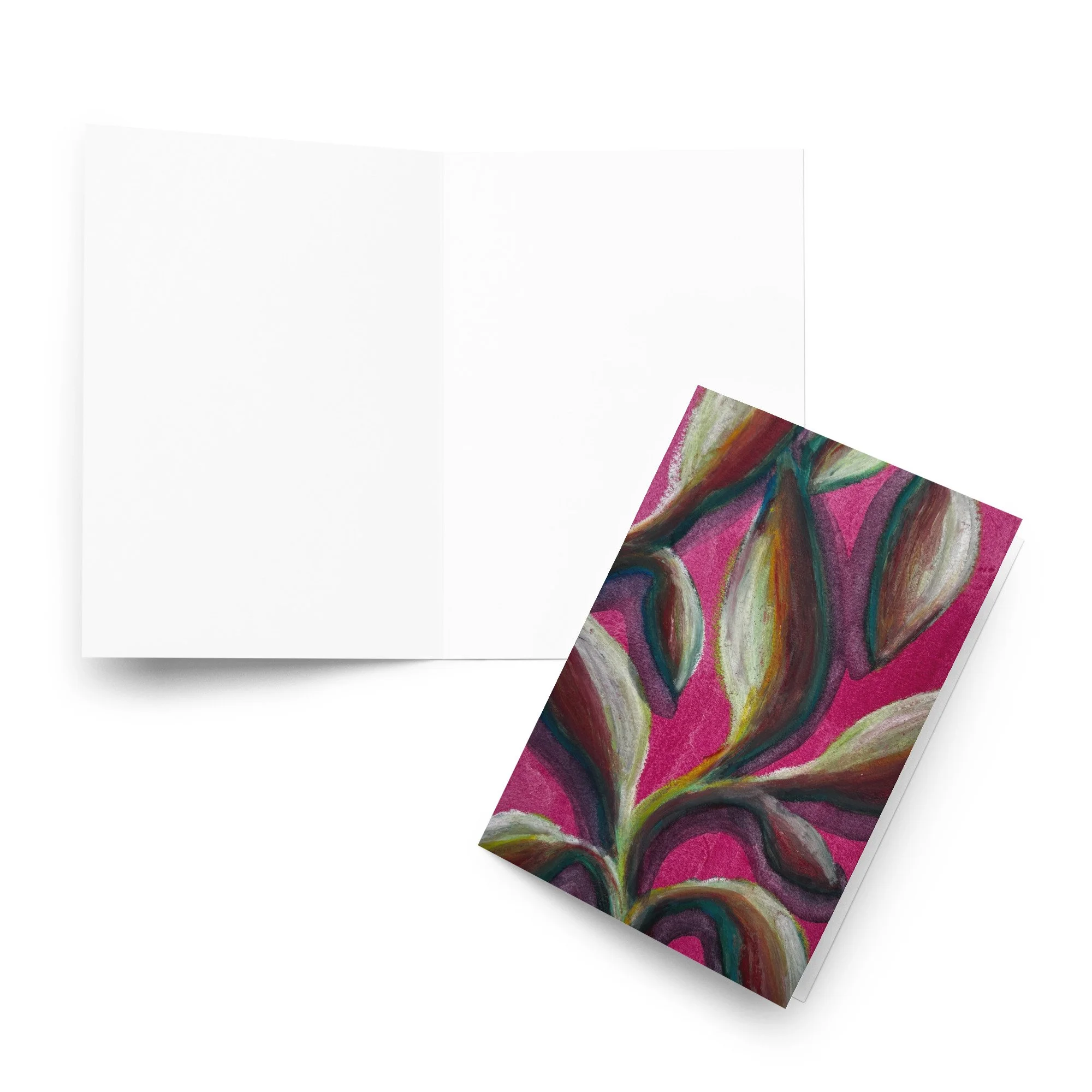 'Pink Botanicals' Greeting Card