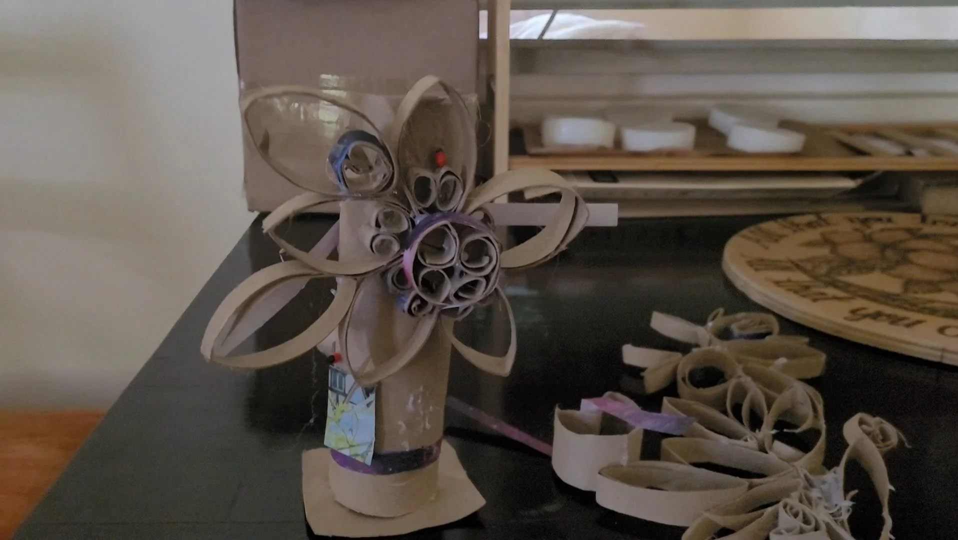 toilet paper art @ crafty saturday 2025