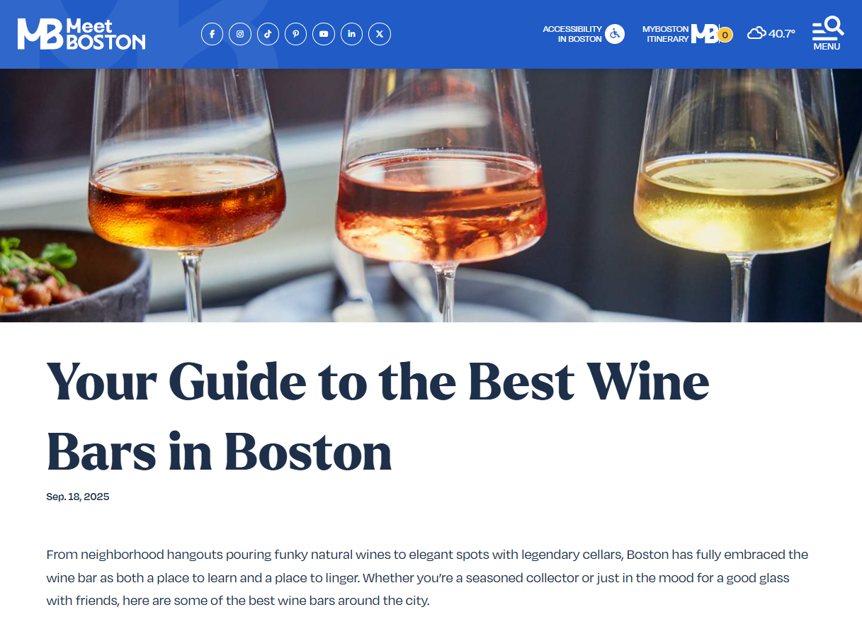 Meet Boston: Your Guide to the Best Wine Bars in Boston