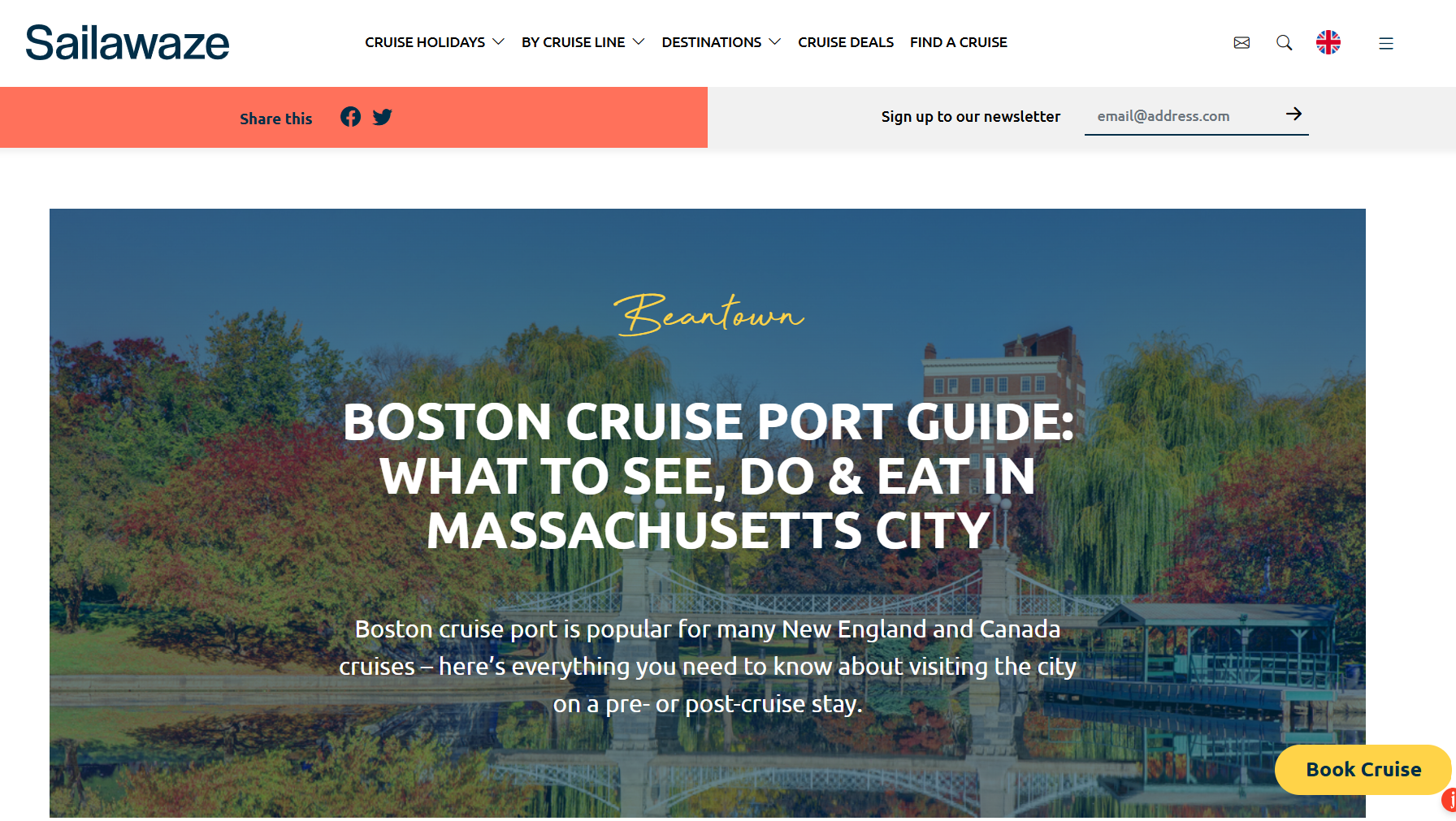 Sailawaze Boston cruise port guide: What to see, do &amp; eat in Massachusetts city