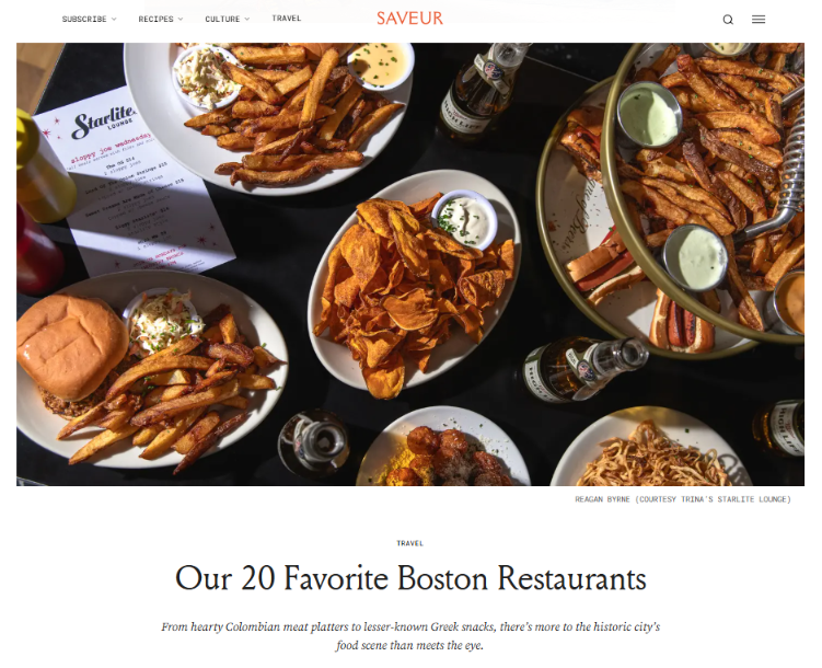 Saveur: Our 20 Favorite Boston Restaurants 