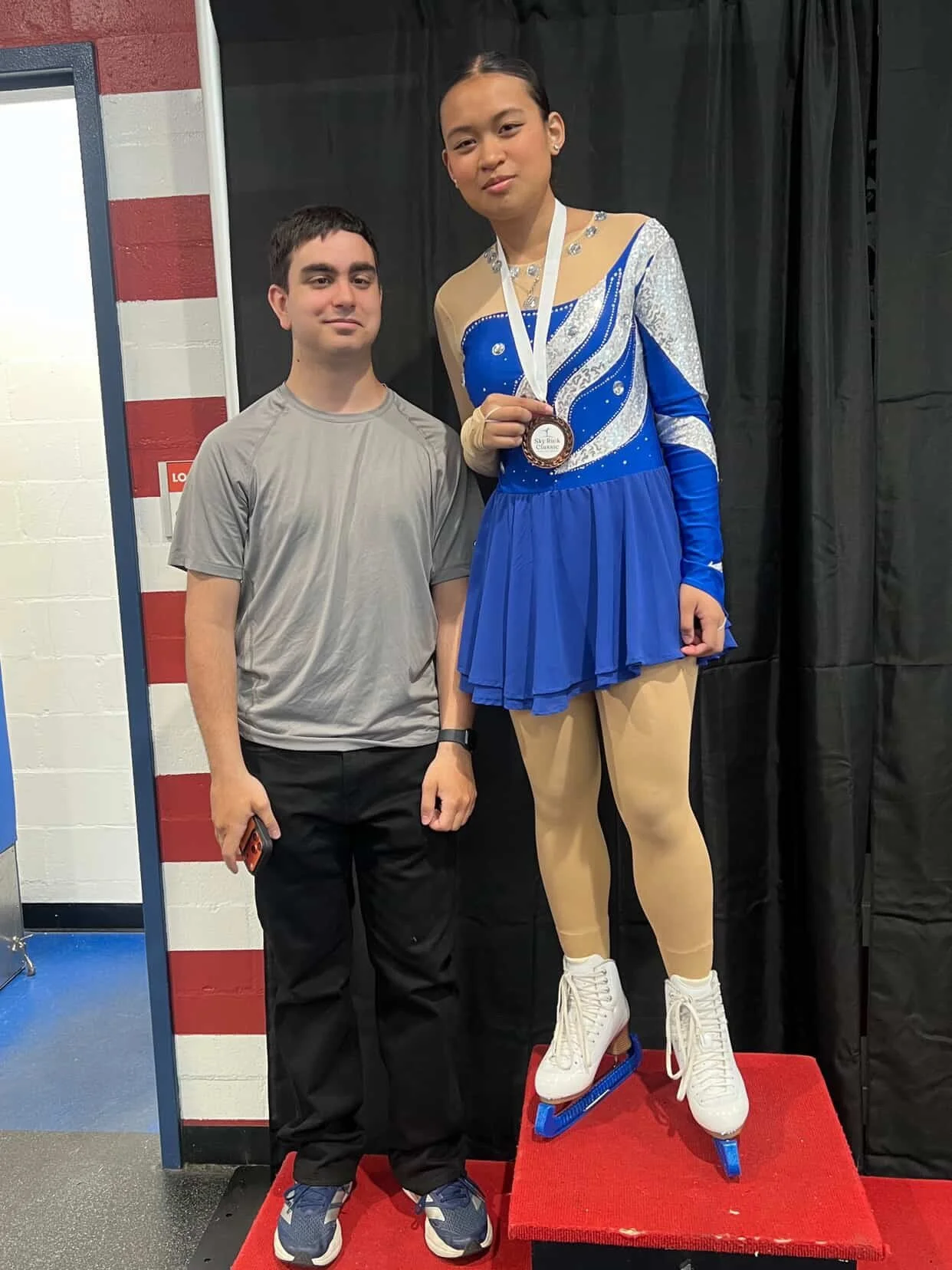Congrats to Rafael on medaling @ The Sky Rink Classic! So proud of you! 🥉