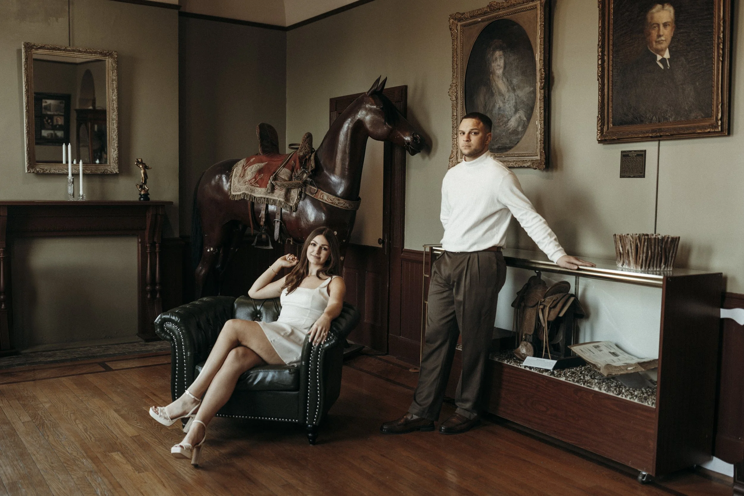 Couples | A Moody, Editorial Engagement at a Historic Missouri Mansion