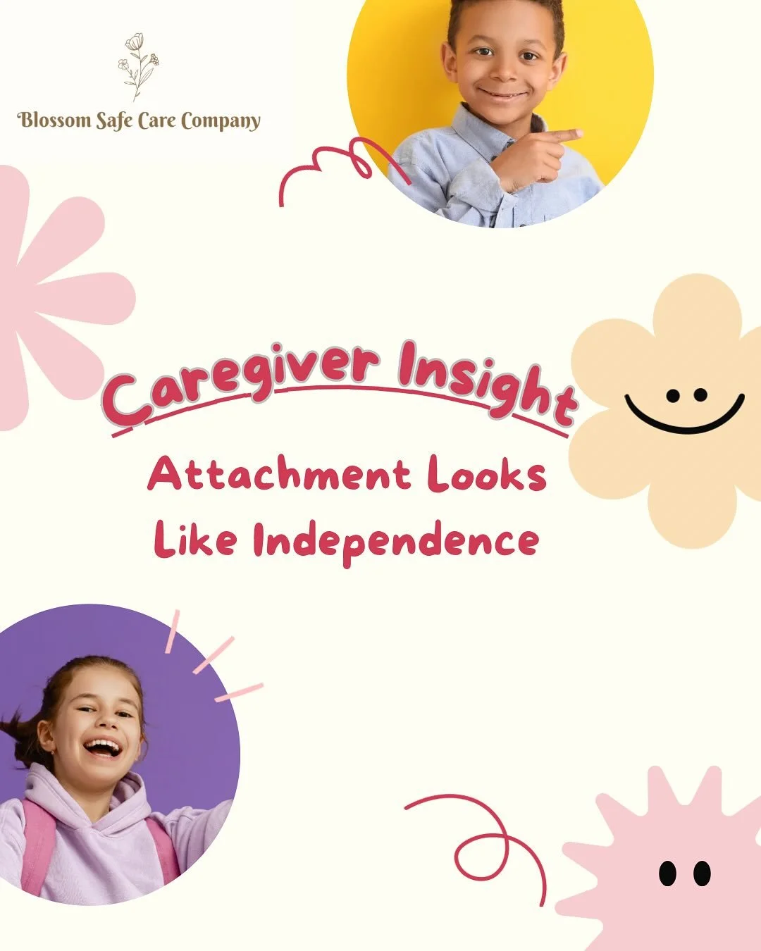 Nurture. Guide. Watch them soar!  #IndependentKids #BlossomSafeCare #CaregiverInsight&rdquo;