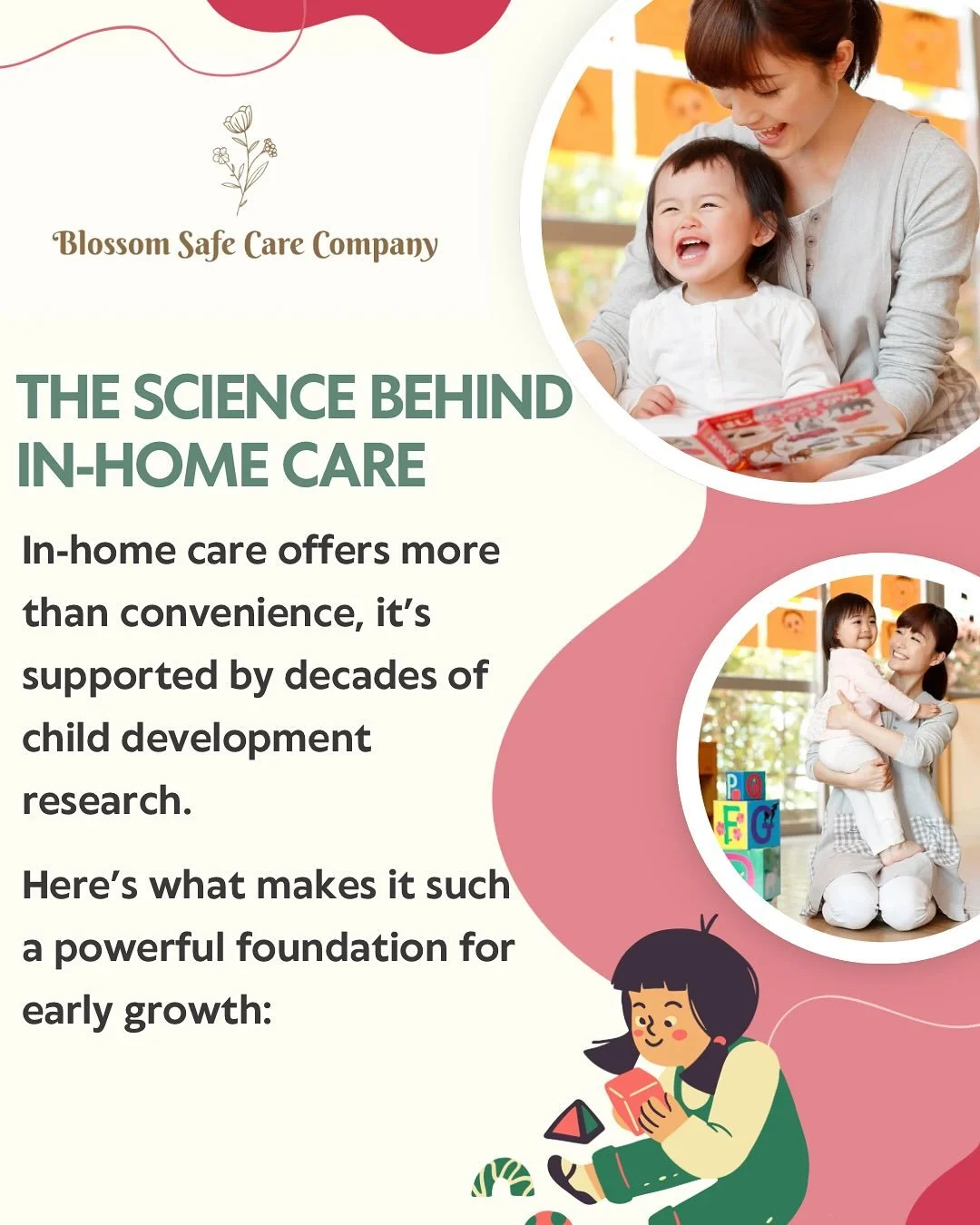 Science + heart = thriving little minds! Discover how in-home care from Blossom Safe Care Company helps children grow, learn, and shine. #BlossomSafeCare #ScienceOfCare #LittleMindsBigPotential
