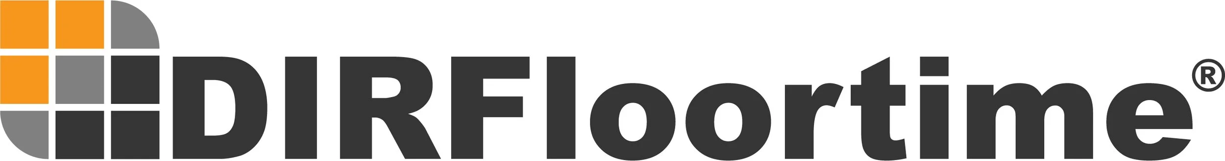 Logo of DIRFLOORTIME with orange and gray squares.