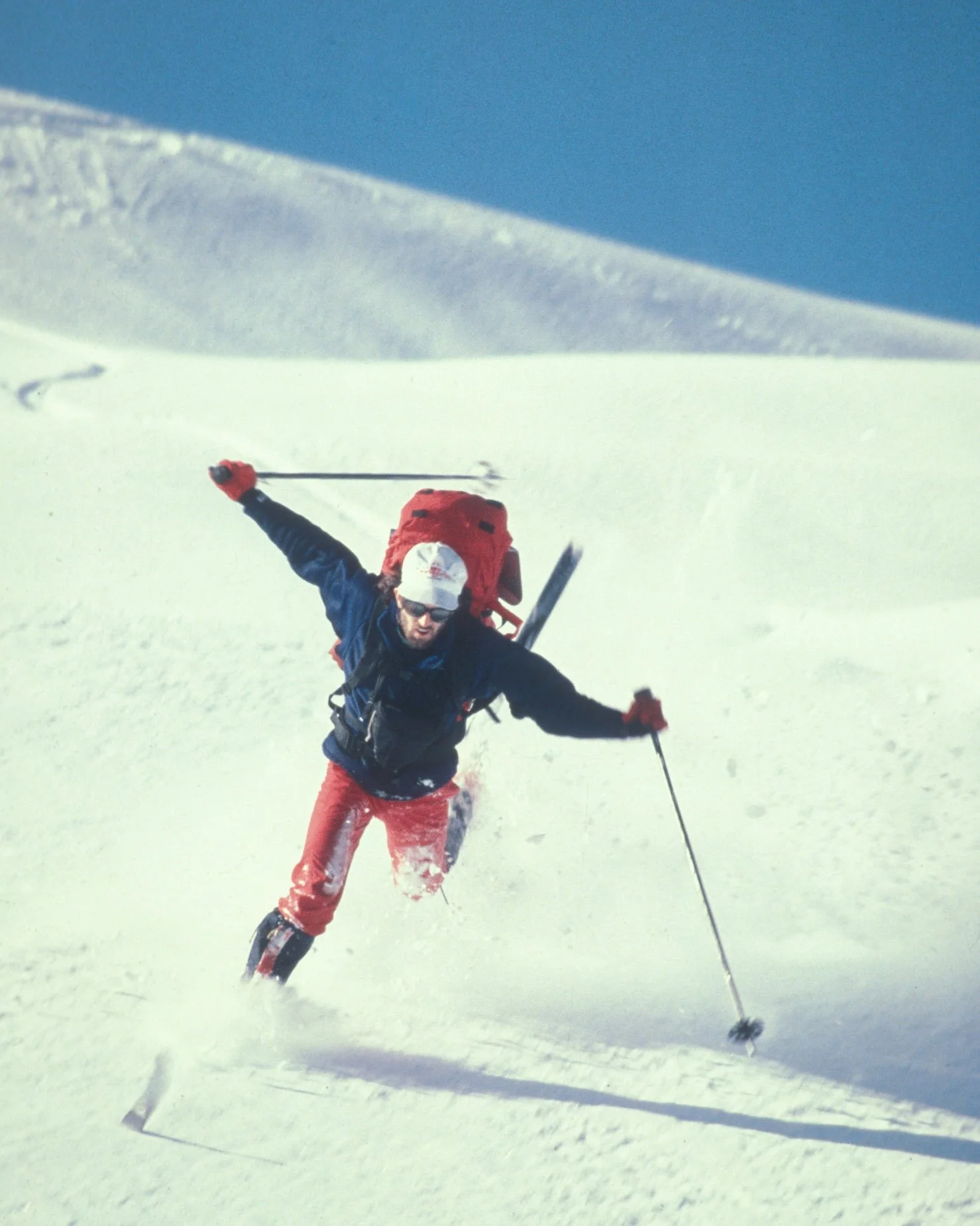 1985 or 1986: I used to telemark. In fact, I was one of those “Epoke 900 / Heel Locator” guys hanging around the Early Winters crew in Seattle in the early-80s (though I quickly graduated to Karhu Titans and Fabiano boots with a fabulous buckle acros