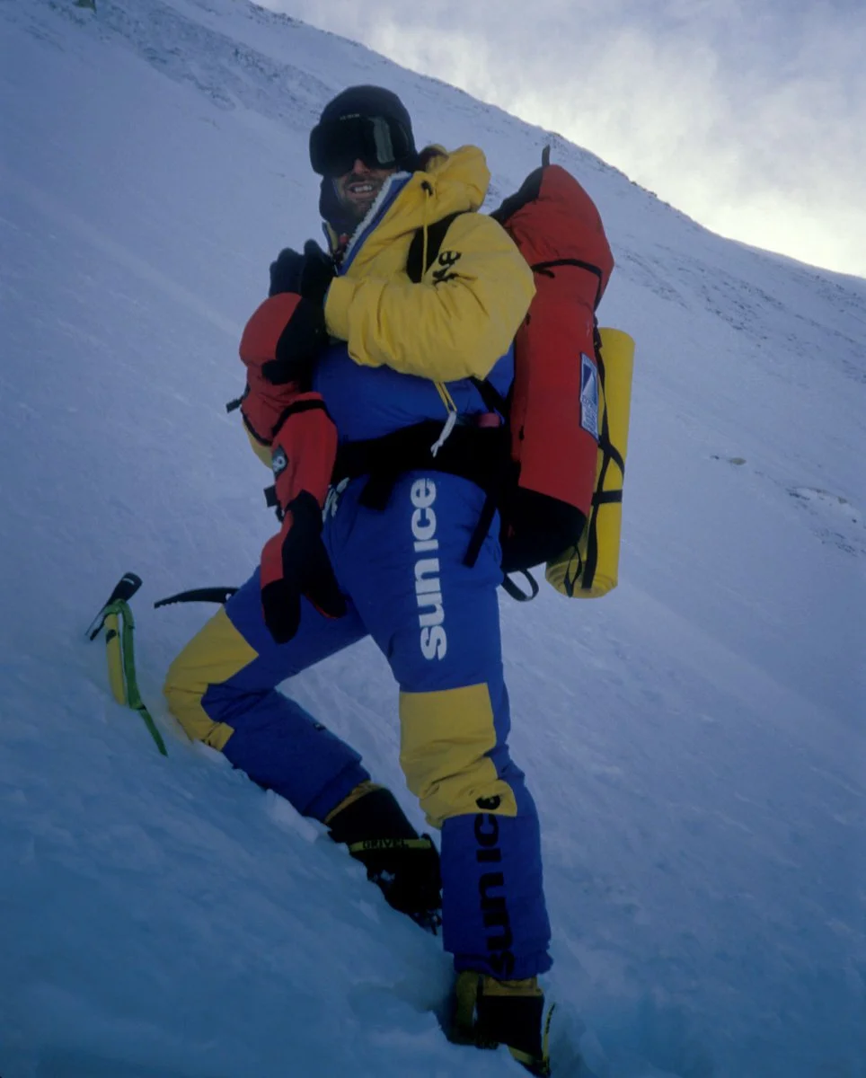 October 1988: After our attempt on Nanga Parbat Barry Blanchard and I took a month off and then made three attempts on a new route up Everest. We tried it without O2, ropes, hardware, or bivy gear at first then added a tent on our 3rd go. Finally, on